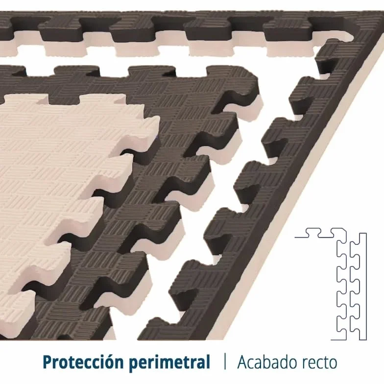 Artatami® Suelo Tatami Puzzle 1x1x20 mm Losetas Gran Formato XL Gimnasios Fitness Pilates Yoga Superficie Agarre