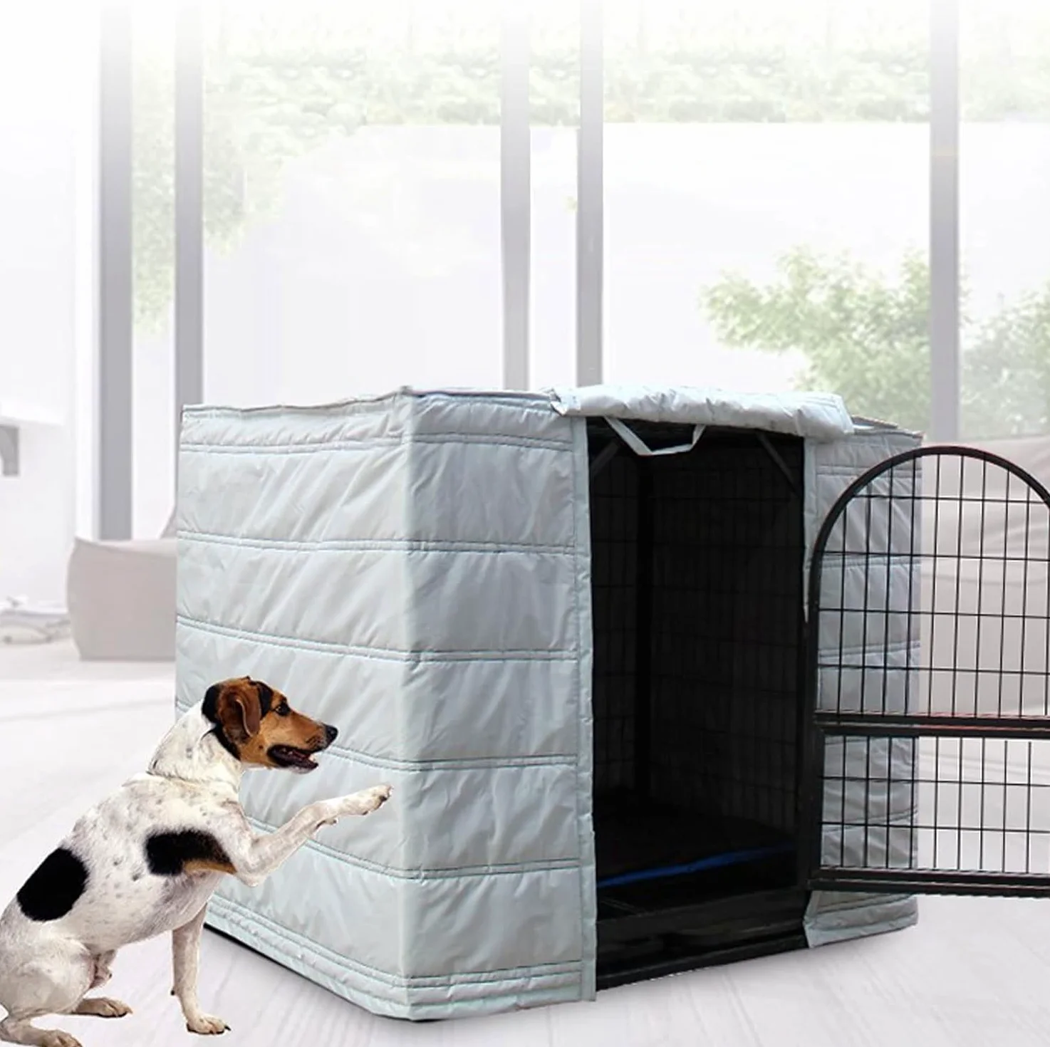 Funda Cálida Para Jaula Mascotas, Protector De Nido Grueso Para Mascotas, Cálido Y Frío Para Invierno, Manta Cálida a Prueba De Viento Para Jaula, Para Calidez Mascotas Al Aire Libre - Varios Tamaños