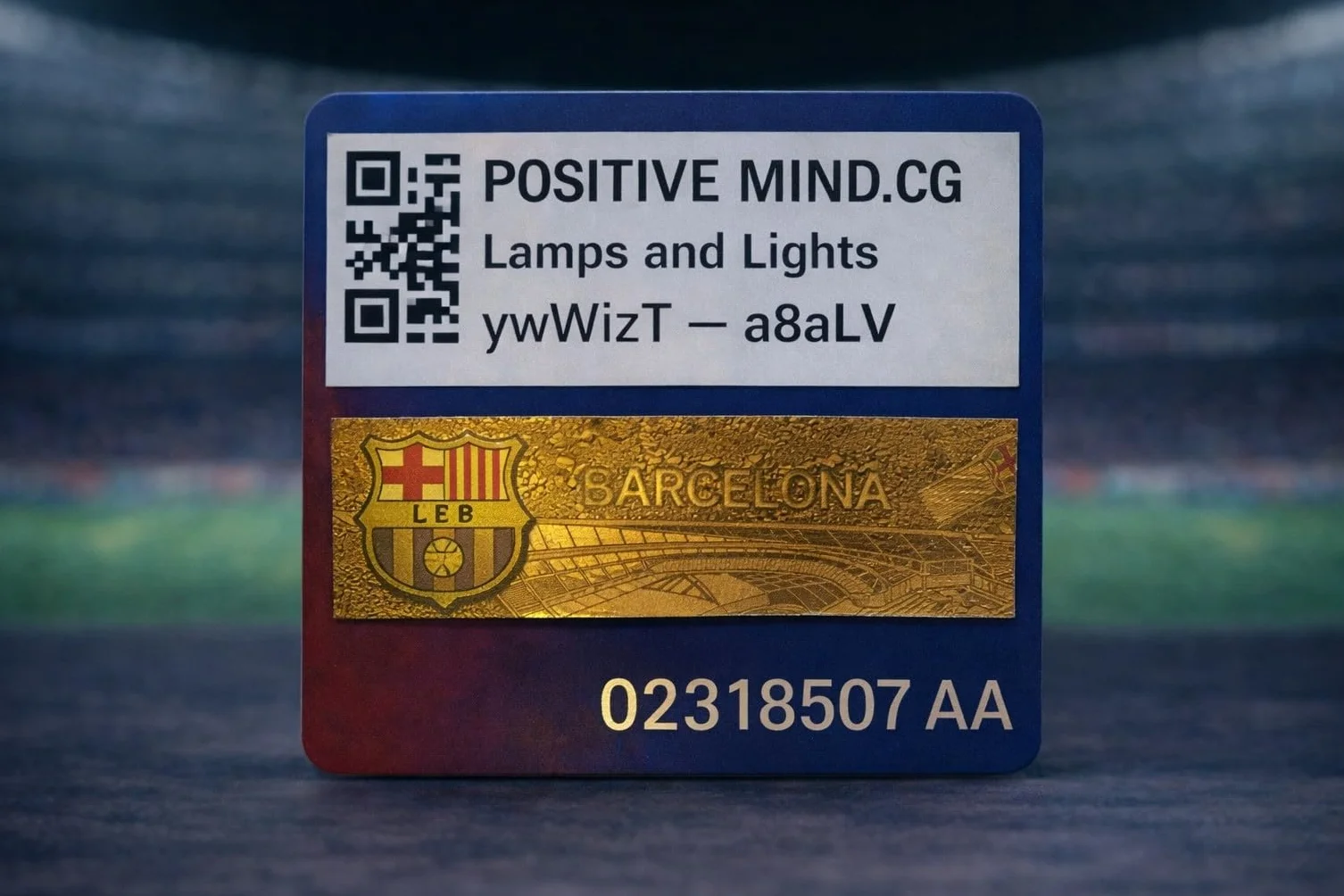 Escudo Portátil Luz LED Real Madrid Barça Valencia F.C. Benfica Batería Recargable 3 Modos de Luz