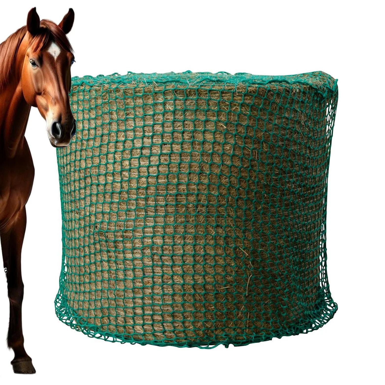 Red de Heno para Caballos Organizador De Alimento Para Caballos | Bolsa de Almacenamiento de Heno para Cabras en Prados, Entrenadores, Veterinarios, Establos, Escuela Equitación, Granja y