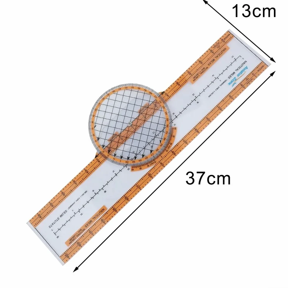 Plotter de navegación de aviación ABS transparente 360° regla deslizante para planificación de vuelo