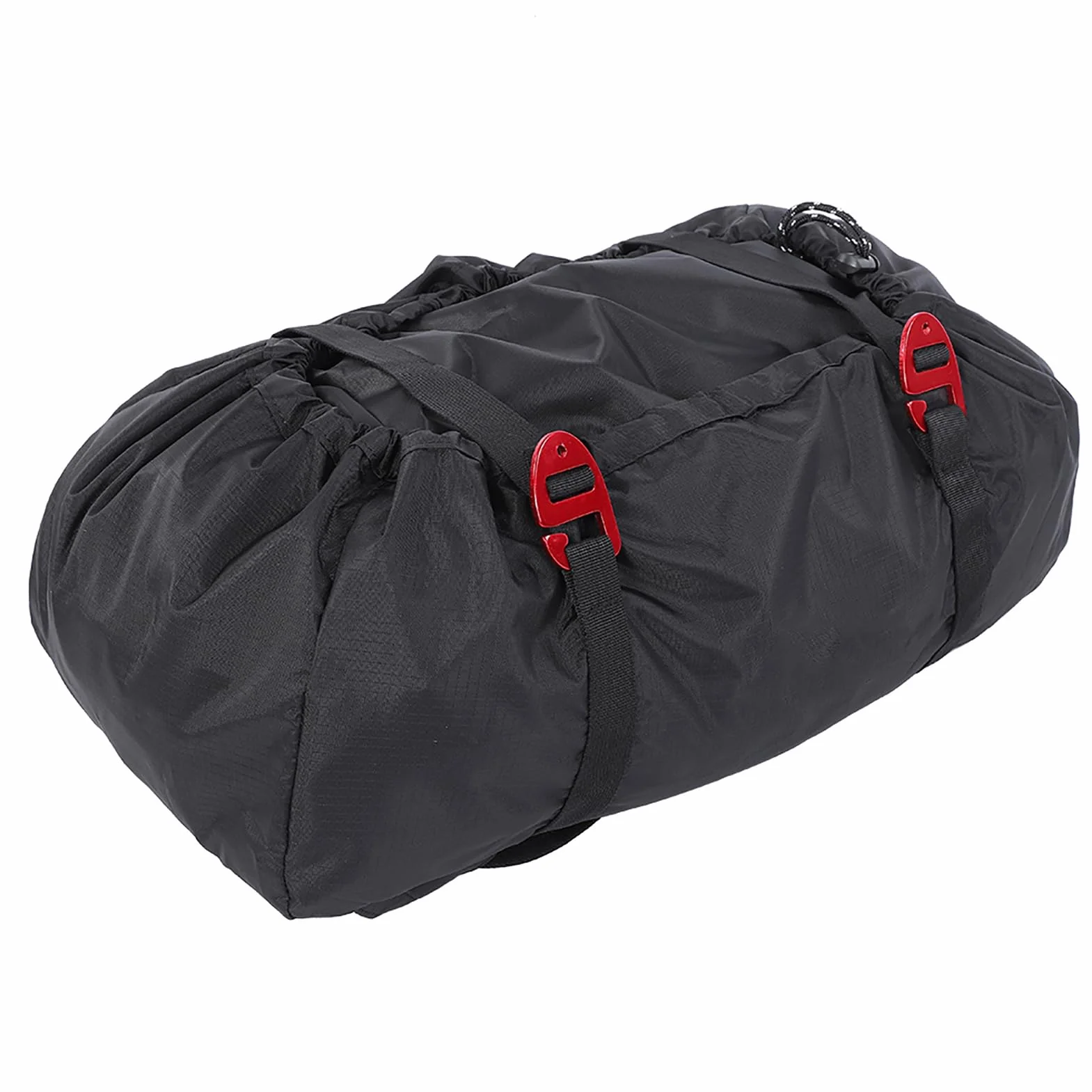 Bolsa de Escalada Oxford 210D Impermeable Plegable Mochila de Cuerda para Escalada en Roca (Negro)