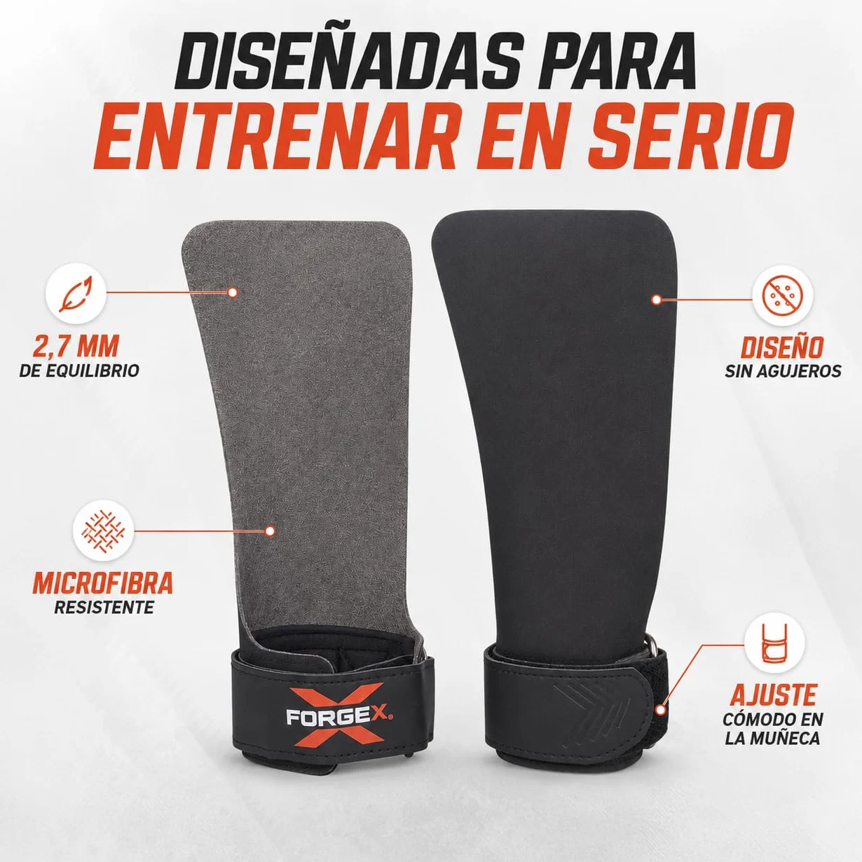 Calleras Crossfit Pro Grip 2,7 mm Agarre Antideslizante Muñequeras Hand Grips Dominadas Calistenia
