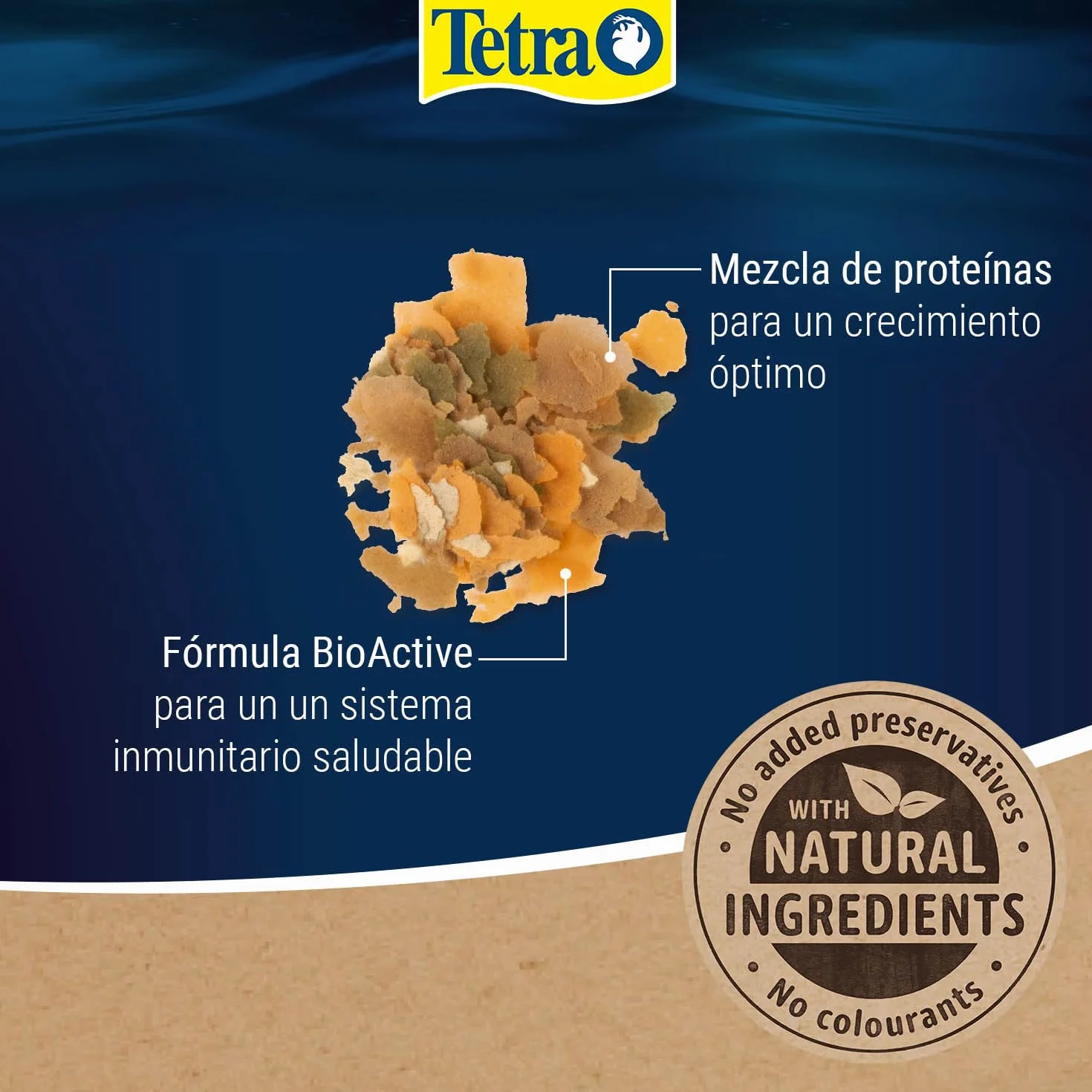 TetraMin Flakes - alimento en forma escamas de para todos los peces ornamentales, mezcla equilibrada para peces sanos y agua clara, lata de 500 ml