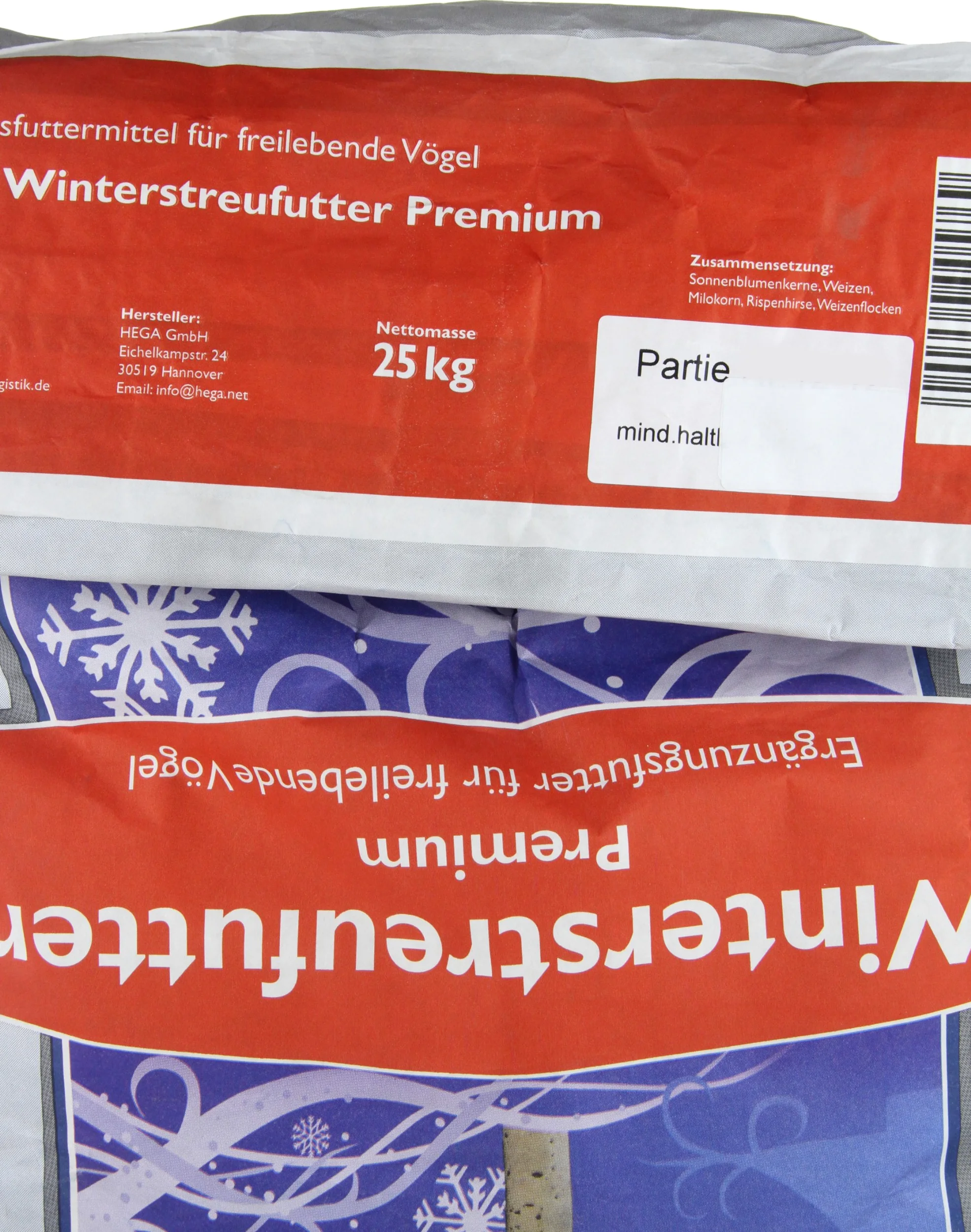CLASSIC BIRD Alimento para pájaros, 25 kg, alimento para pájaros Silvestres, Pipas de Girasol, pienso para pájaros, mijo, Arena de Invierno, alimento para pájaros Durante Todo el año, Copos de Trigo