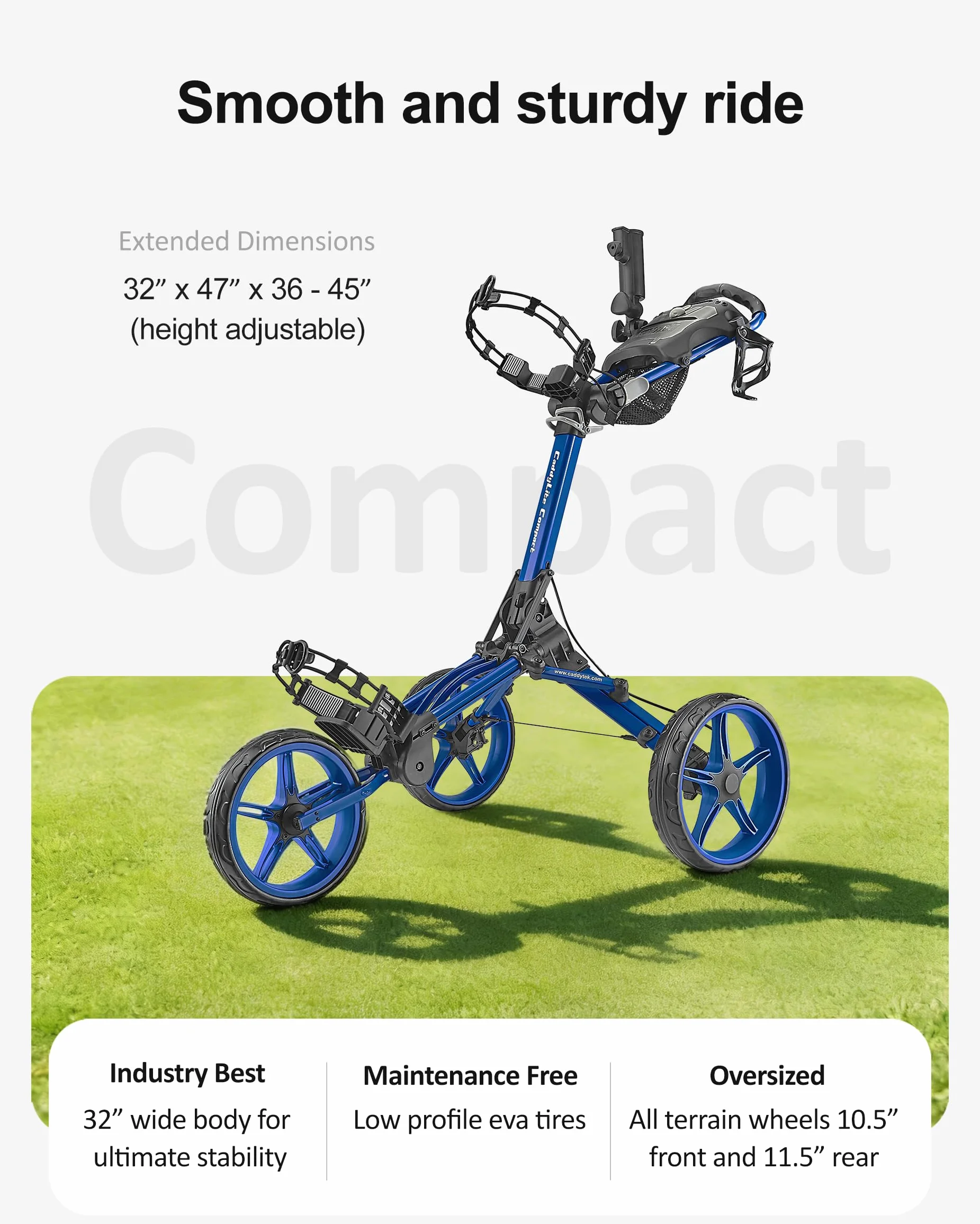 Caddytek CaddyLite Carrito de Golf Compacto semiautomático Plegable