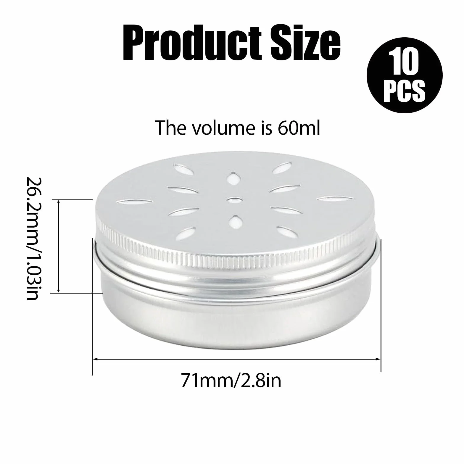 10 Piezas Entrenamiento Olfativo Recipientes, Contenedores de Olores de 60 ML, Cajas Perfumadas para Perros, Contenedores de Aluminio Perros con Sistema de Ventilación, Fácil Limpieza