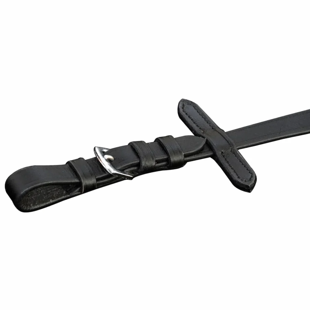 Trense - Brida de piel de búfalo acolchada con cabestro para equitación, ideal para entrenamiento de doma y saltos, color negro