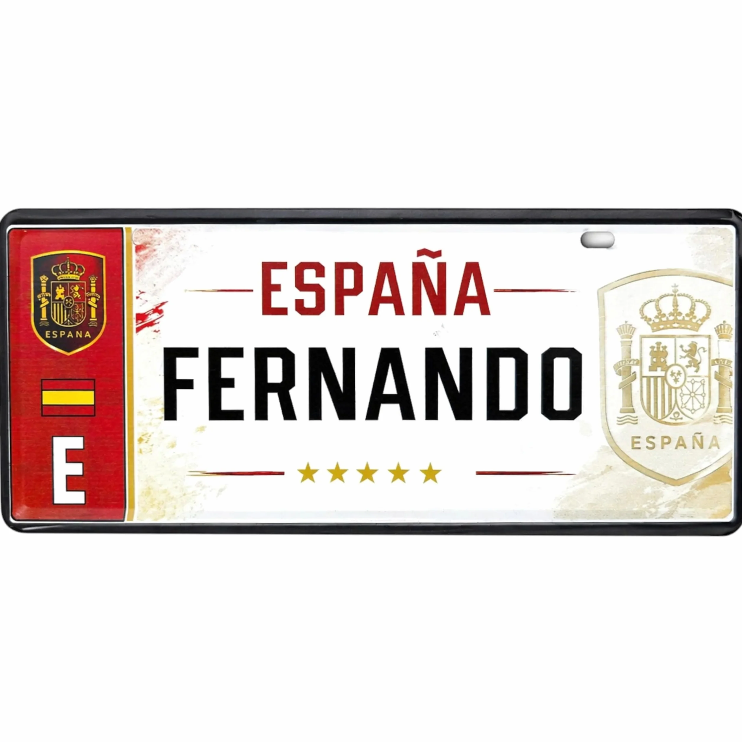 Champion's City ESPAÑA FC Matrícula Personalizable 6x14 cm RFEF