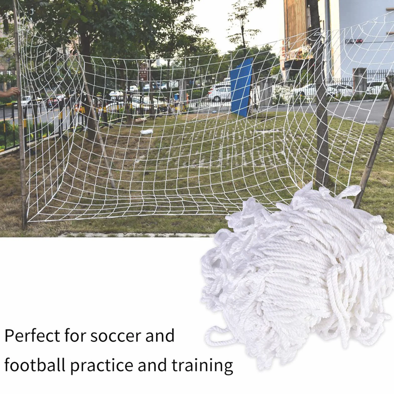 Red de Portería de Fútbol 3x2m Fibra de Polipropileno Reemplazo Deportivo
