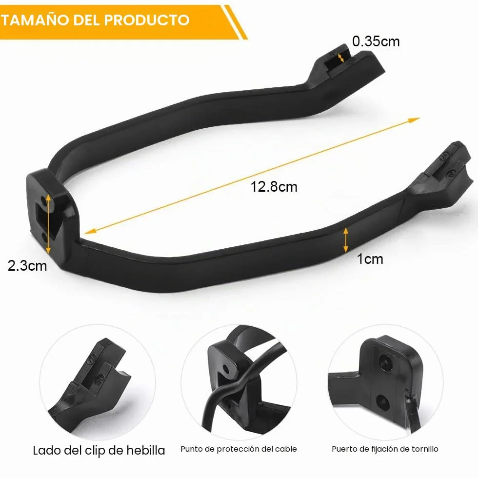 Ainiv Juego de Guardabarros Trasero Patinete con Soporte, Luz LED y Tira Reflectante