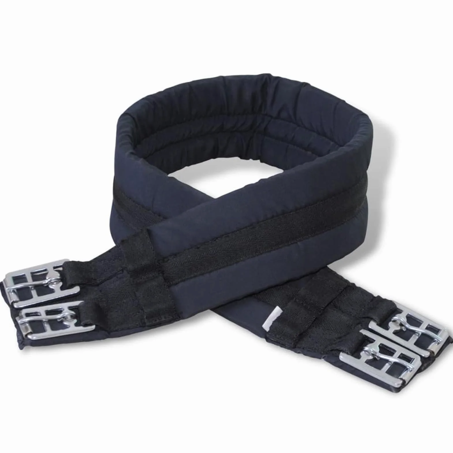 Juego de sillines de equitación de 44,5 cm, piel auténtica, color negro, 18 cm, 5 en 1