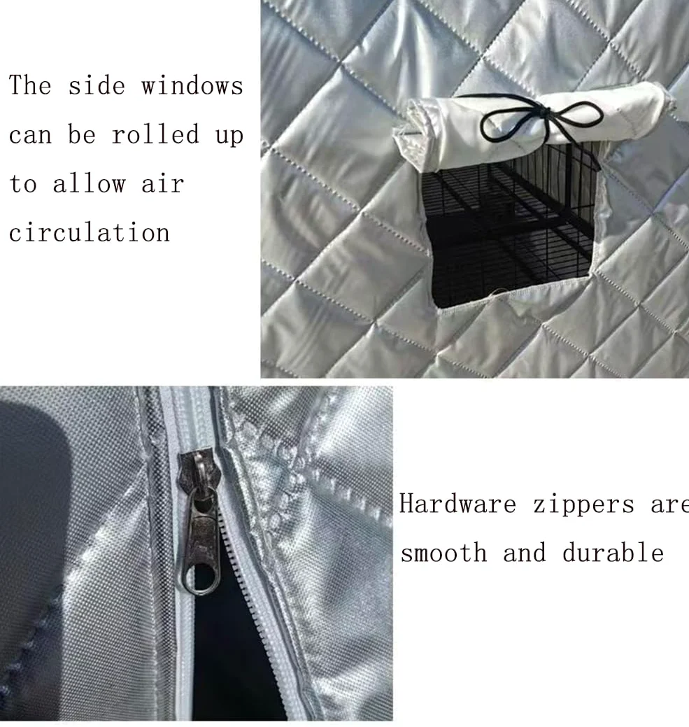 Funda Cálida Para Jaula Mascotas, Protector De Nido Grueso Para Mascotas, Cálido Y Frío Para Invierno, Manta Cálida a Prueba De Viento Para Jaula, Para Calidez Mascotas Al Aire Libre - Varios Tamaños