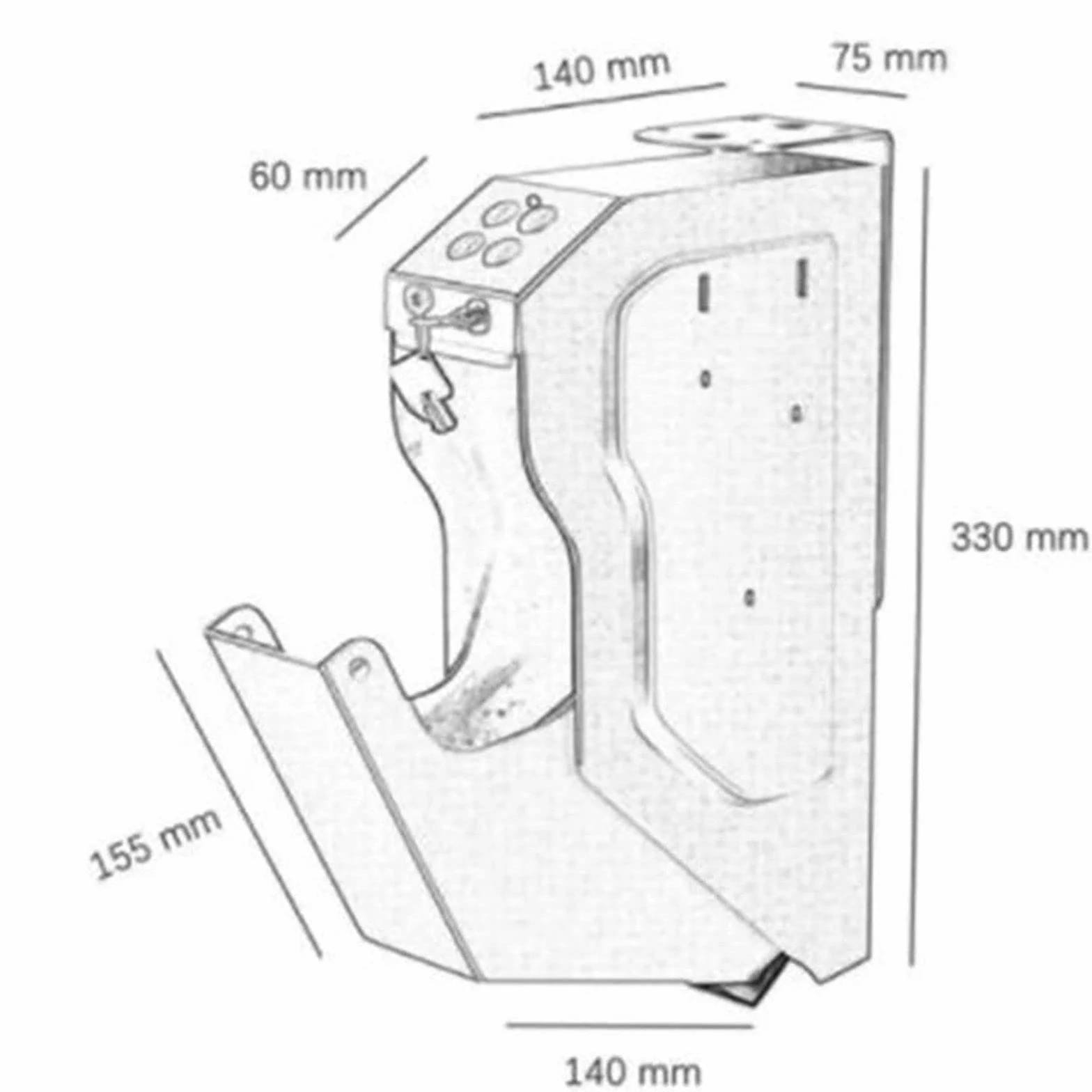 Caja Fuerte para Pistola con Huella Dactilar, Cerradura Inteligente, Estructura de Acero Antirrobo