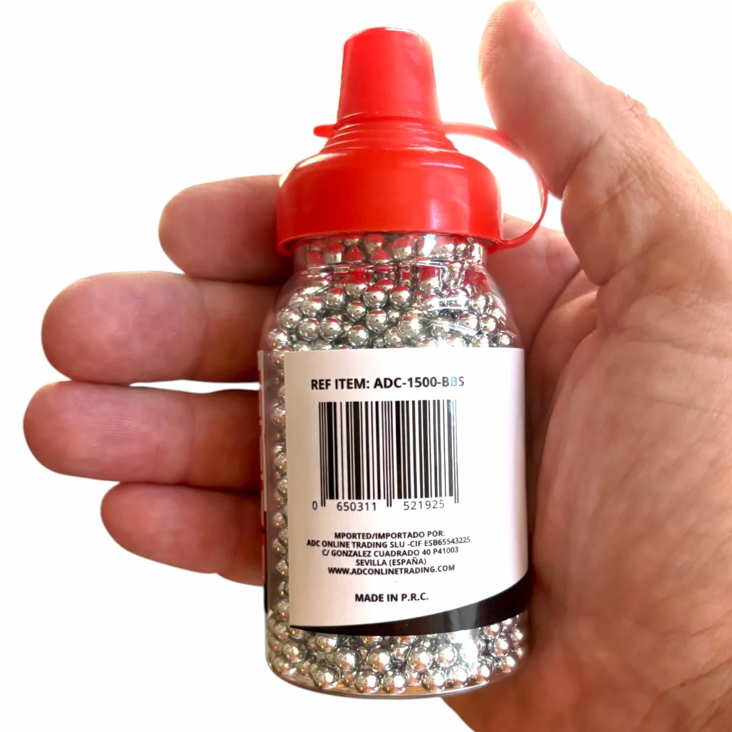 Bolas de Acero Calibre 4.5 mm - Munición para Armas Aire Comprimido y Pistolas CO2 - 1500 BBS