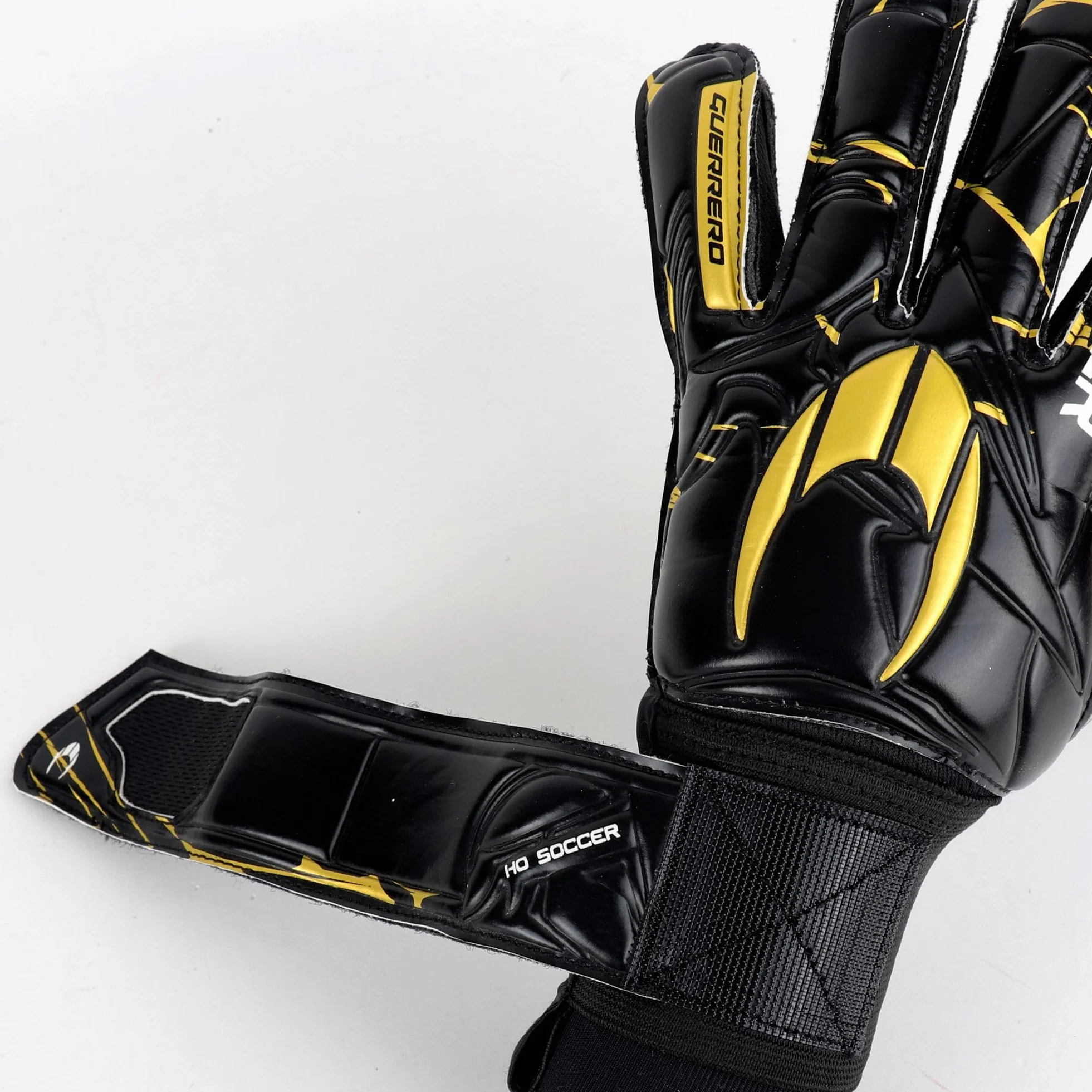HO Soccer Guerrero Primary Protek Golden Team Guantes Portero con Protecciones Extraíbles Negro/Dorado 8