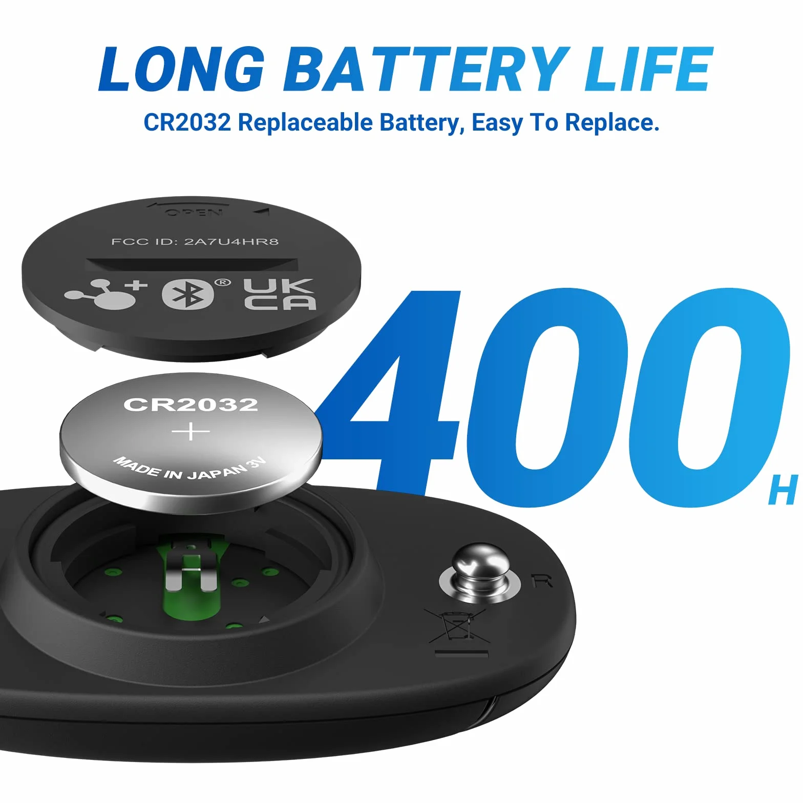 moofit HR8 Monitor de Frecuencia Cardíaca Bluetooth 5.0 ANT+ Negro
