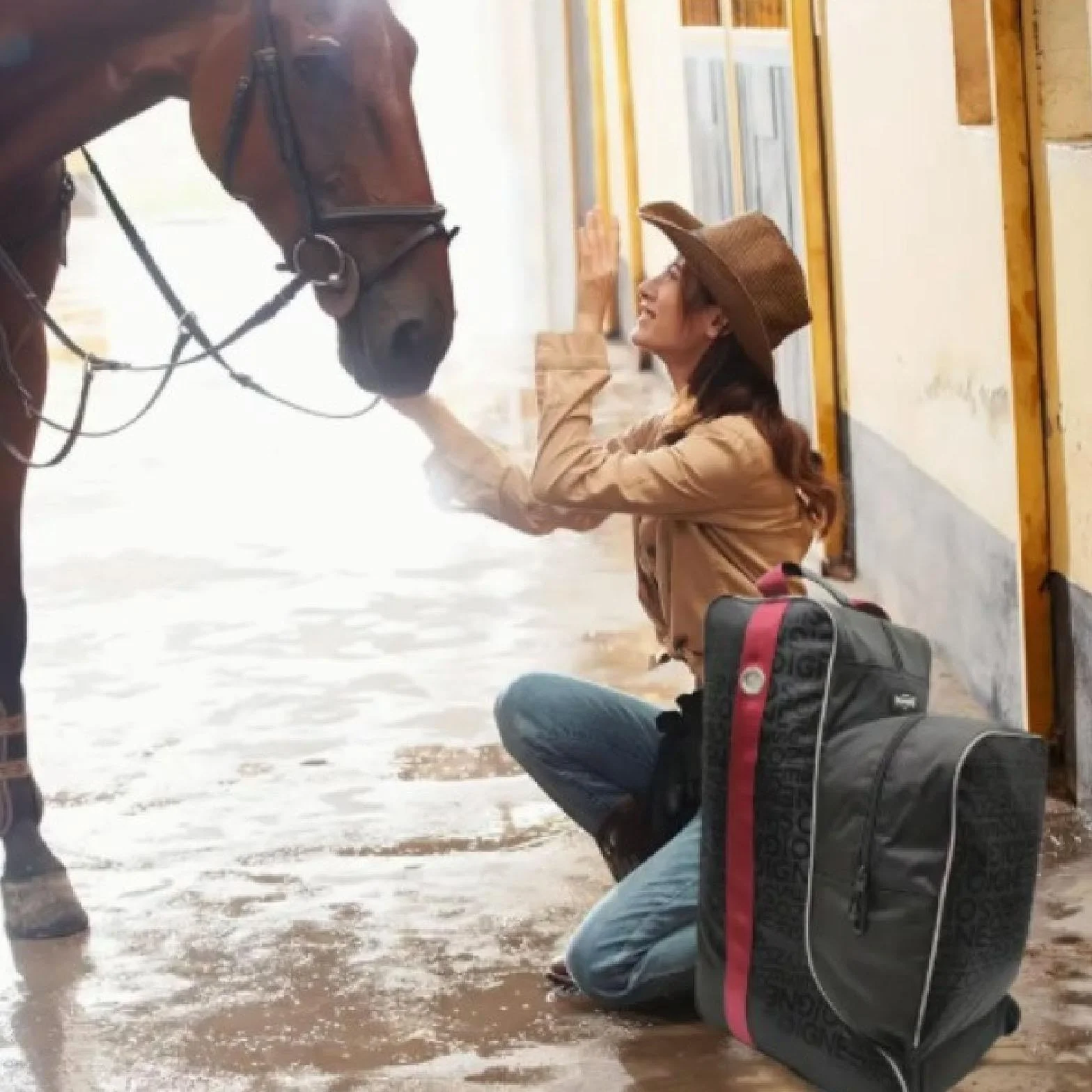 Bolsa para Botas de Equitación, Protección para Competición y Equipo Ecuestre de Tela Oxford, Bolsa de Arneses para Caballos, Bolsa para Botas de Montar de Vaquero, Impermeable, Multiusos