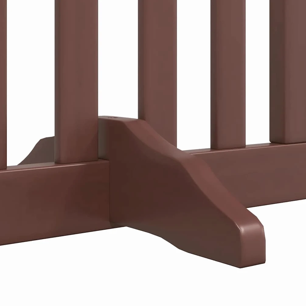 Puerta plegable para perros de 6 piezas con puerta de madera de álamo, rejilla plegable para perros con puerta con cerradura para seguridad de mascotas, puerta para perros sin taladrar