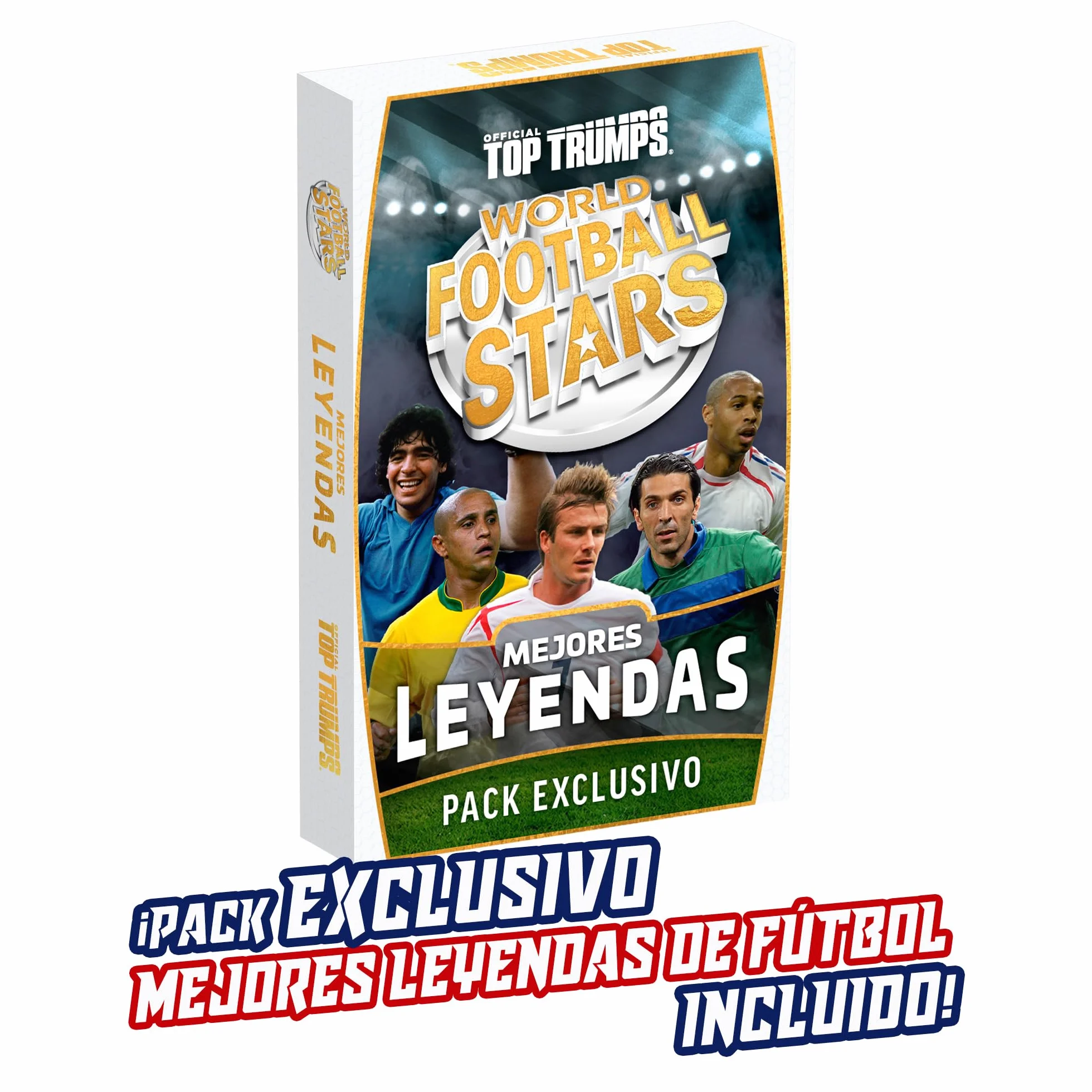 Bizak Futbol Mundial Top 200 Starter Kit con 34 Trading Cards, 18 Leyendas y Campo de Juego