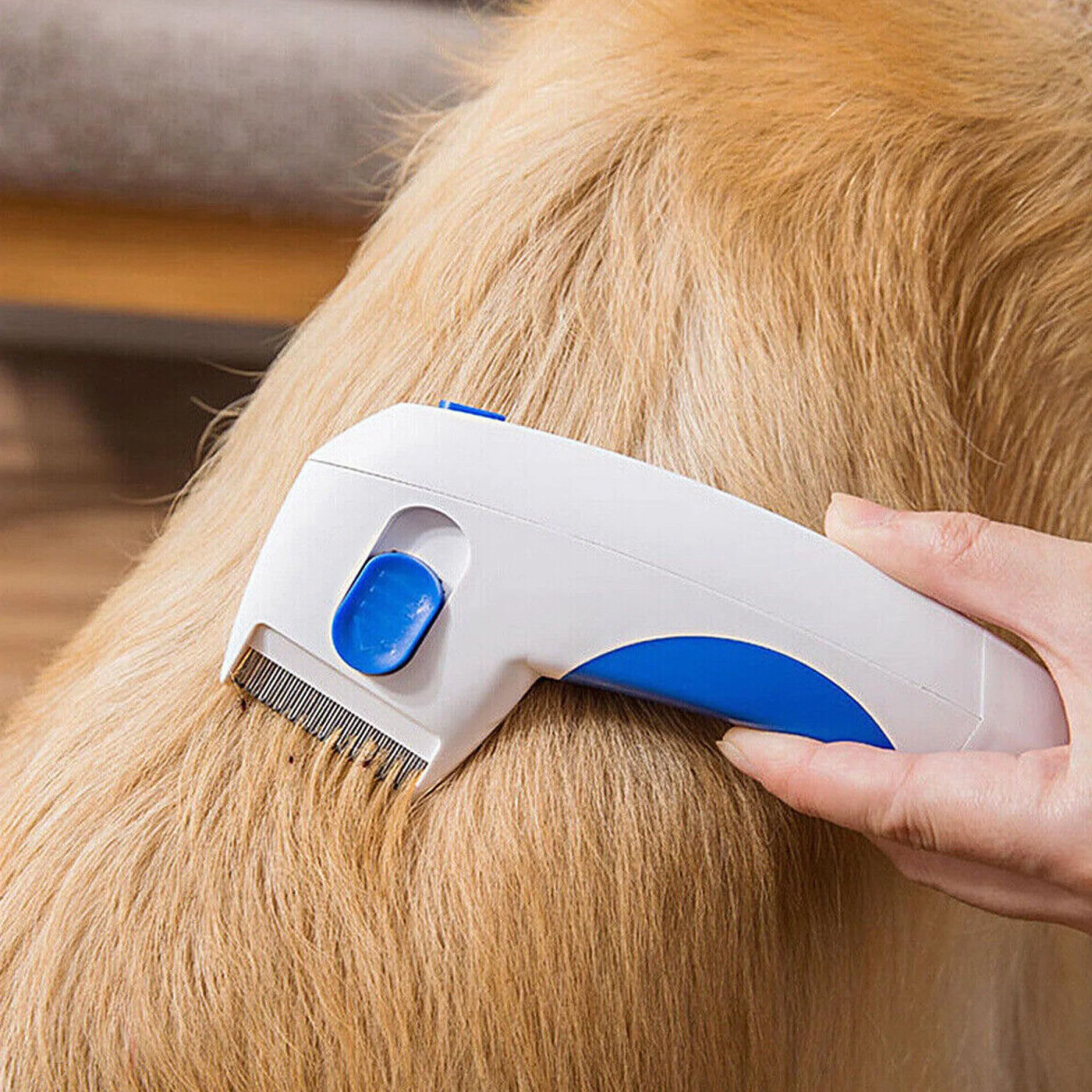 Peine eléctrico antipulgas para gatos y perros, peine de aseo de mascotas, herramientas para eliminar piojos, matar pulgas huevos, eliminar pulgas eficientemente para gatitos, cachorros, cepillo de