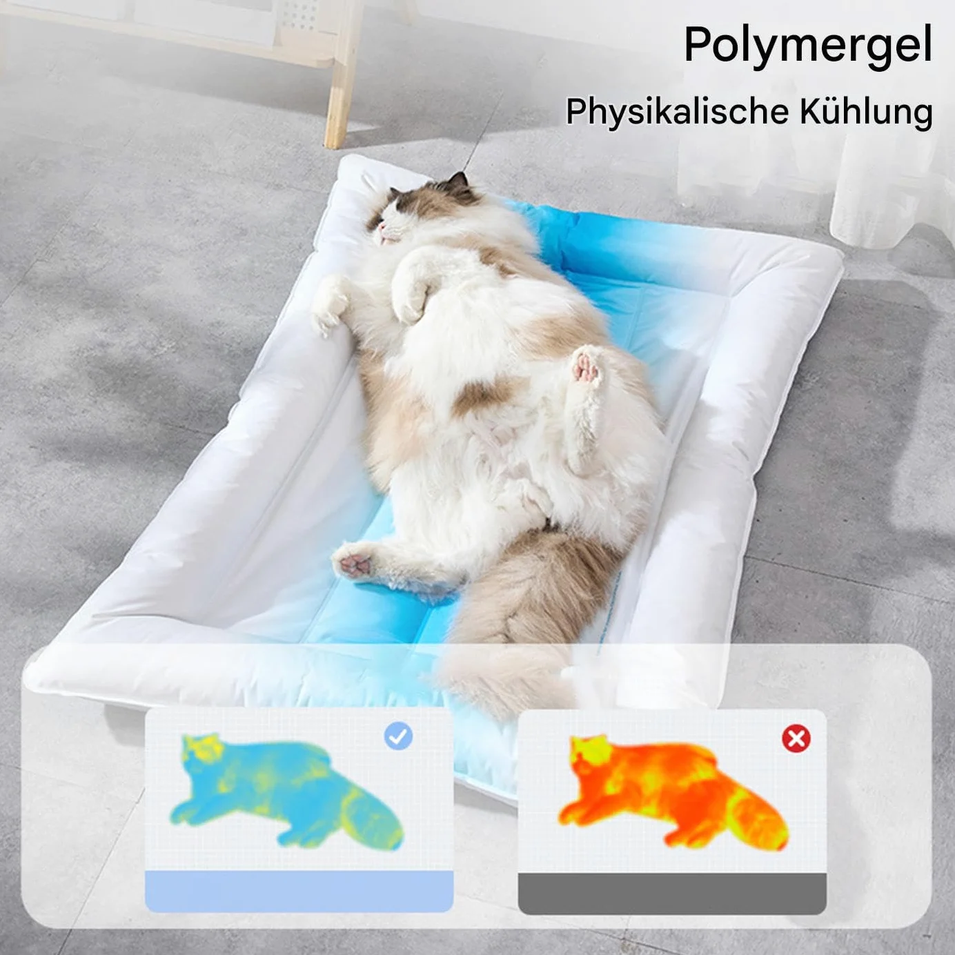 Almohadilla Refrescante de Gel para Mascotas Manta De Gel Refrescante Para | Suministros Mascotas Clima Cálido Portátil Para Jardín Playa Coche Picnic