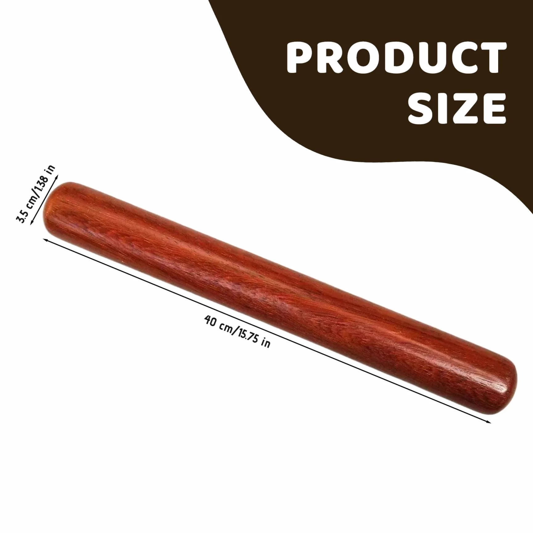 Palos de Tai Chi de Madera 15,8x1,4 Pulgadas para Principiantes Artes Marciales Fitness