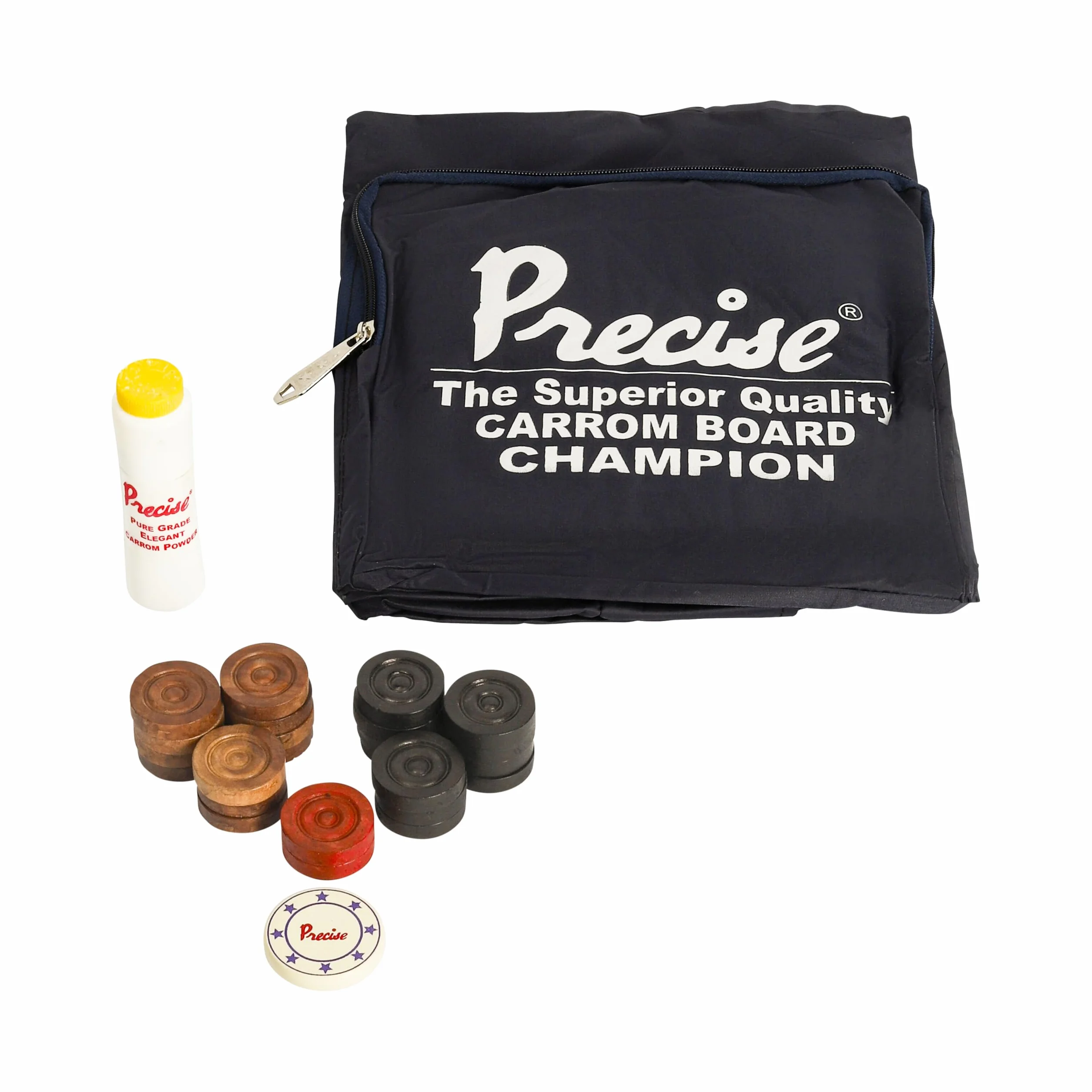 Precise Champion Profi Carrom Ama-12 mm 16 kg Tabla de torneos India Completo