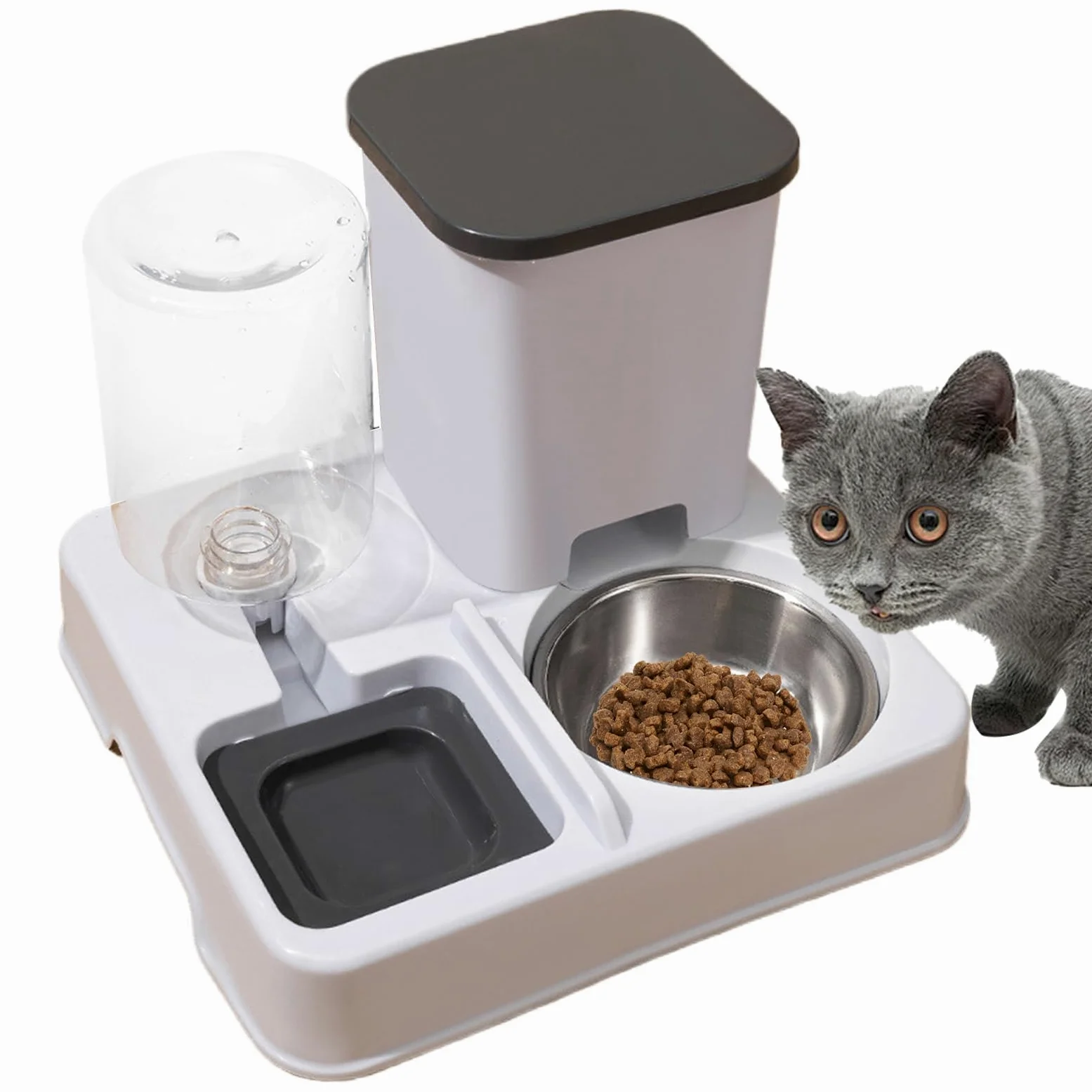 Comedero para Mascotas, Sistema de Cuenco extraíble con diseño Antideslizante | Comida portátil for Gatos