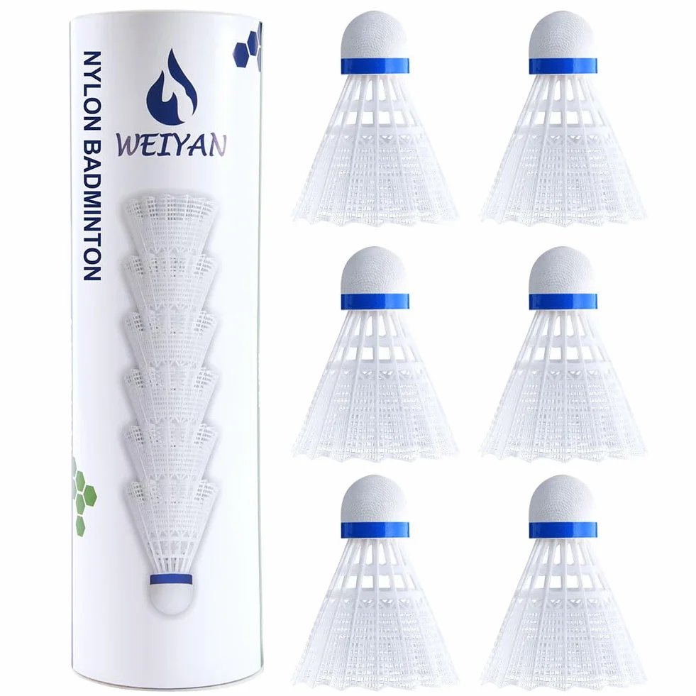 Flintronic Volantes de Bádminton 12PCS Nailon Duradero Plástico para Exteriores e Interiores