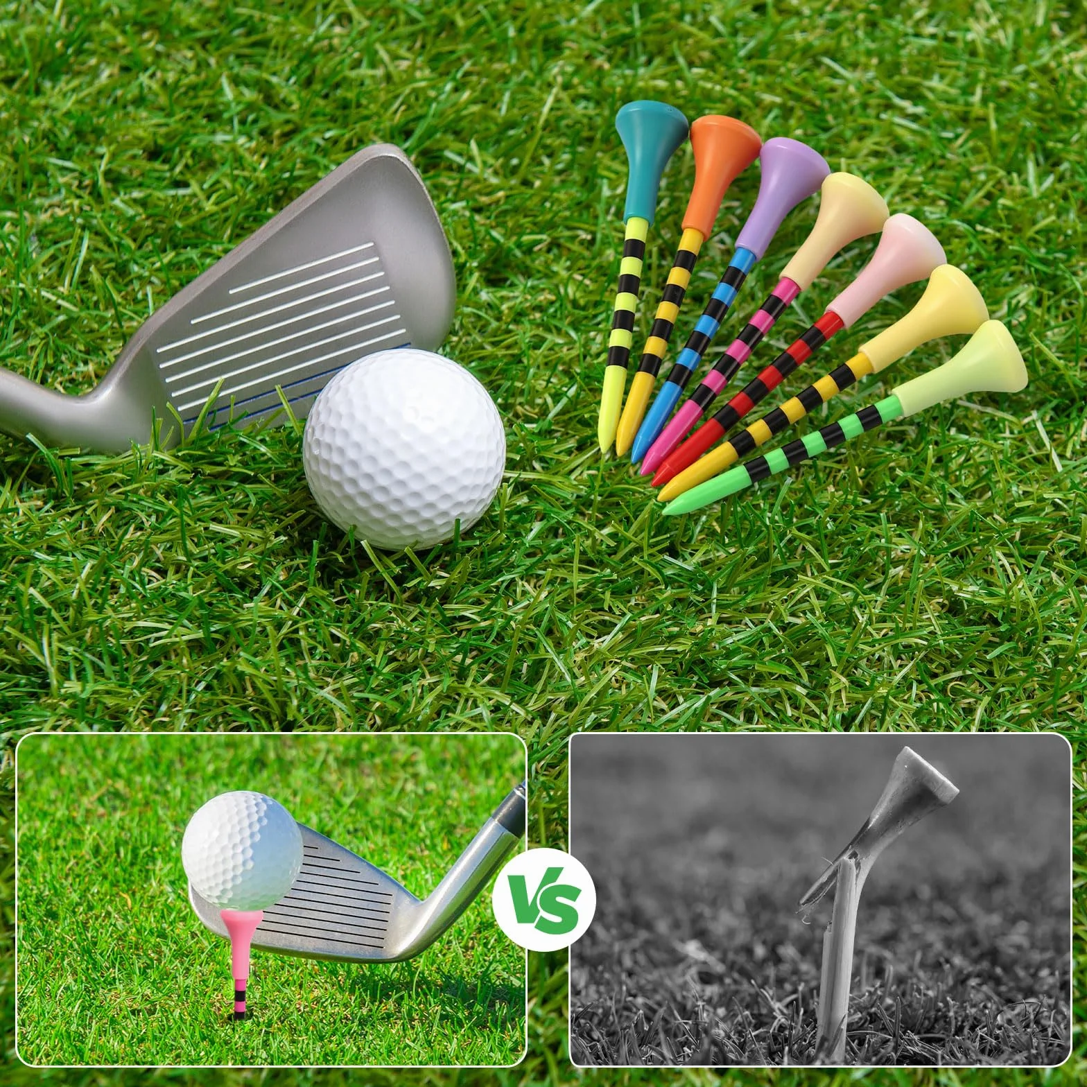 DELAESI Tees de golf multicolor