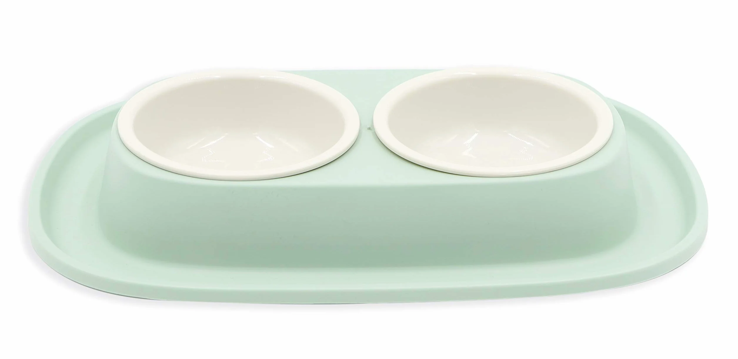 Aimé Comedero Y Bebedero Doble para Perros Y Gatos con Dos Cuencos Extraíbles y Base Antideslizante y Antiderrames 2X 230 ml