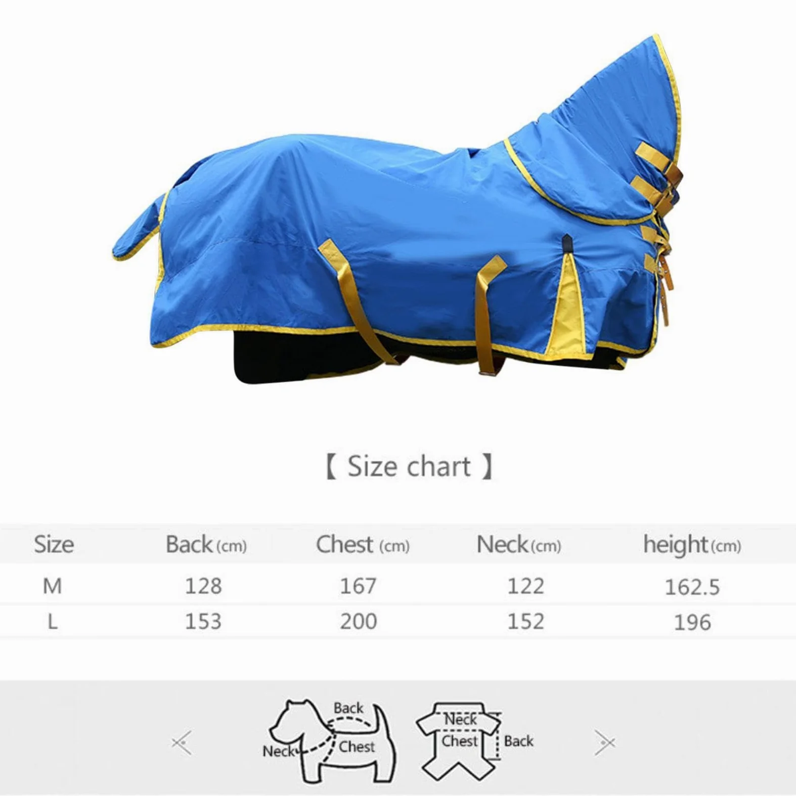 Manta Impermeable para Caballos, Manta Protectora Impermeable para Caballos, Tejido de Poliéster Transpirable con Hebillas Cruzadas Y Collar Extraíble
