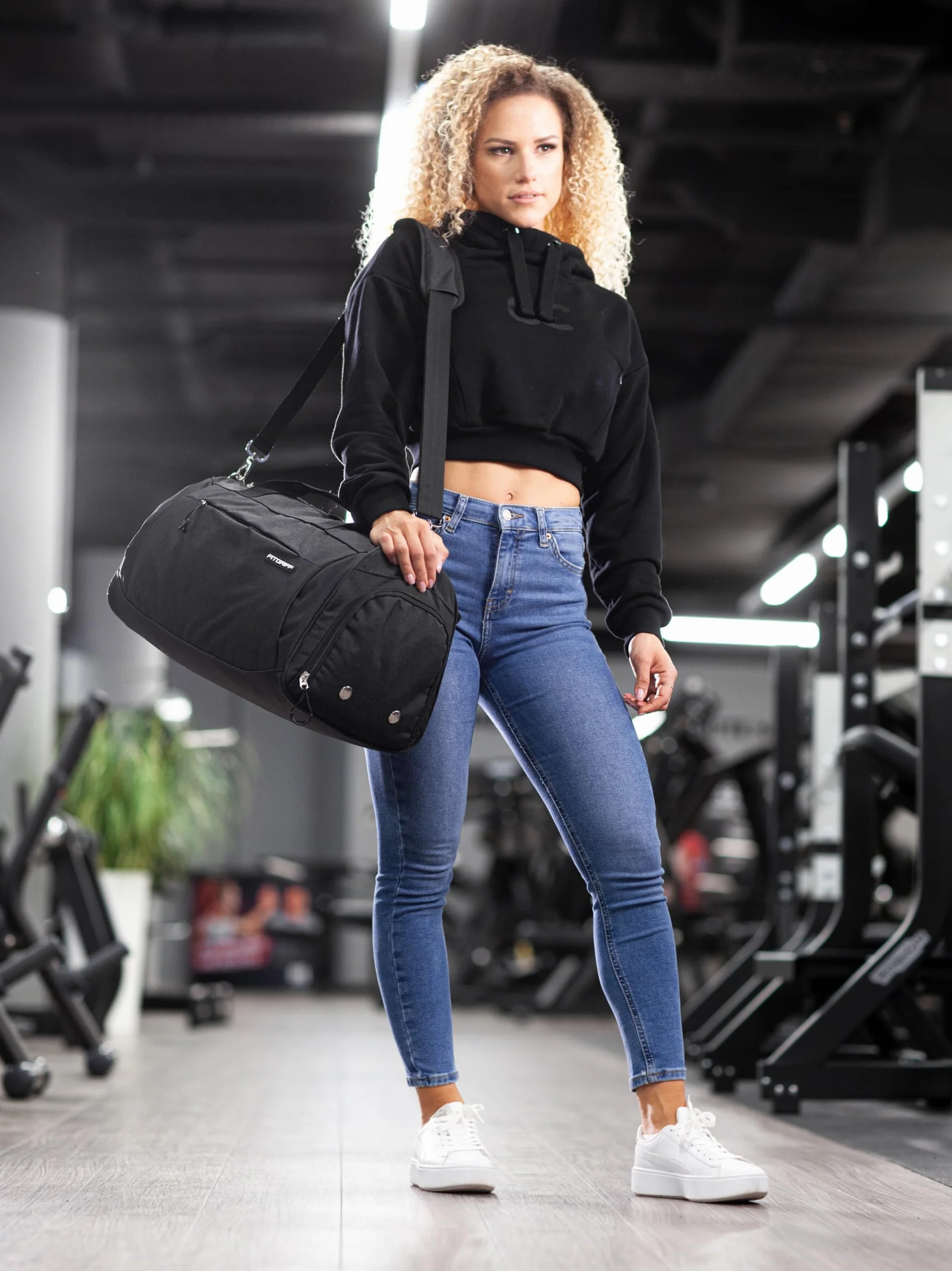 Fitgriff® Bolsa Deporte V1 Mujer y Hombre - Gym Bag con Compartimento para Zapatos y Humeda