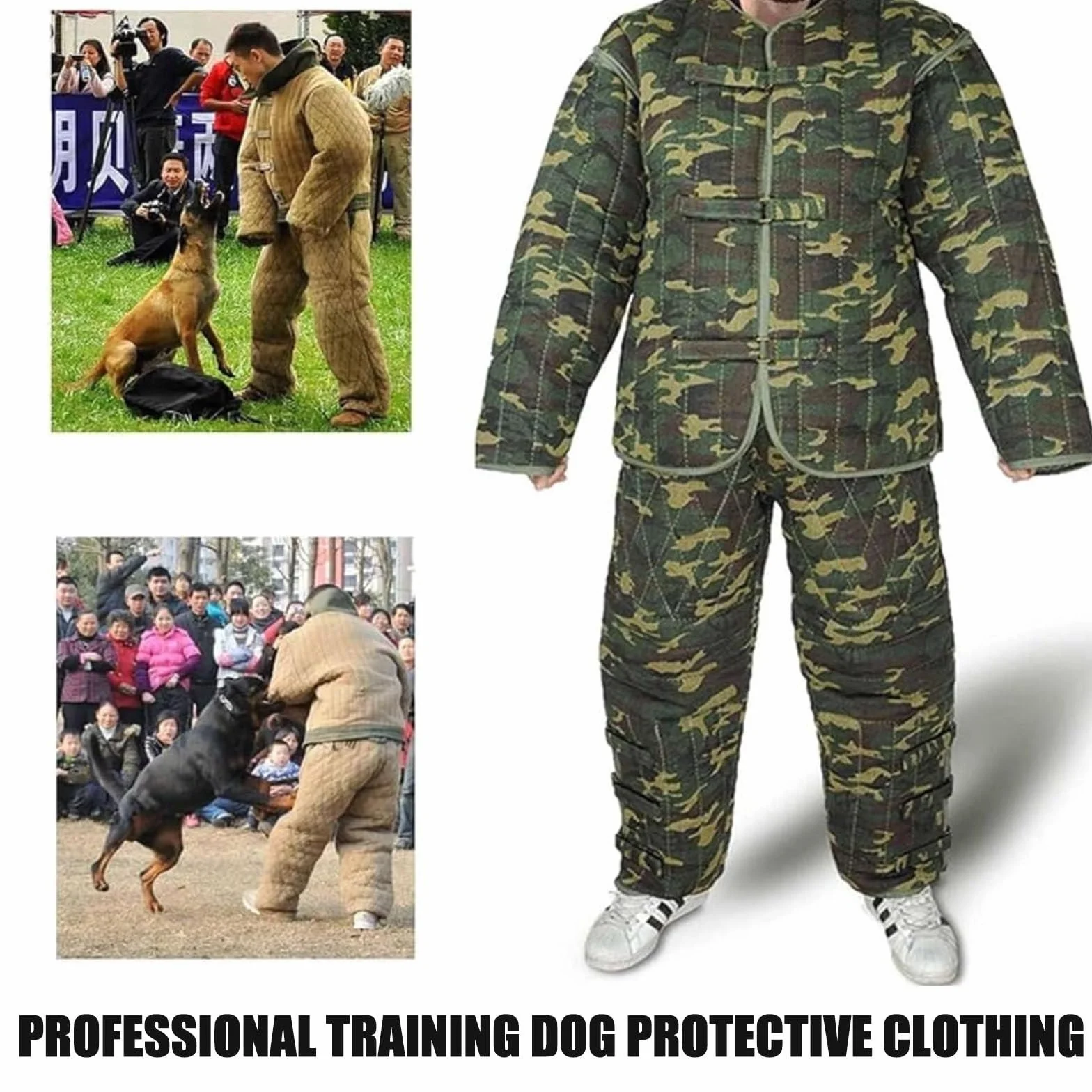 Traje de adiestramiento profesional para perros, ropa protectora para adiestramiento, traje antimordidas para perros policía medianos y grandes.