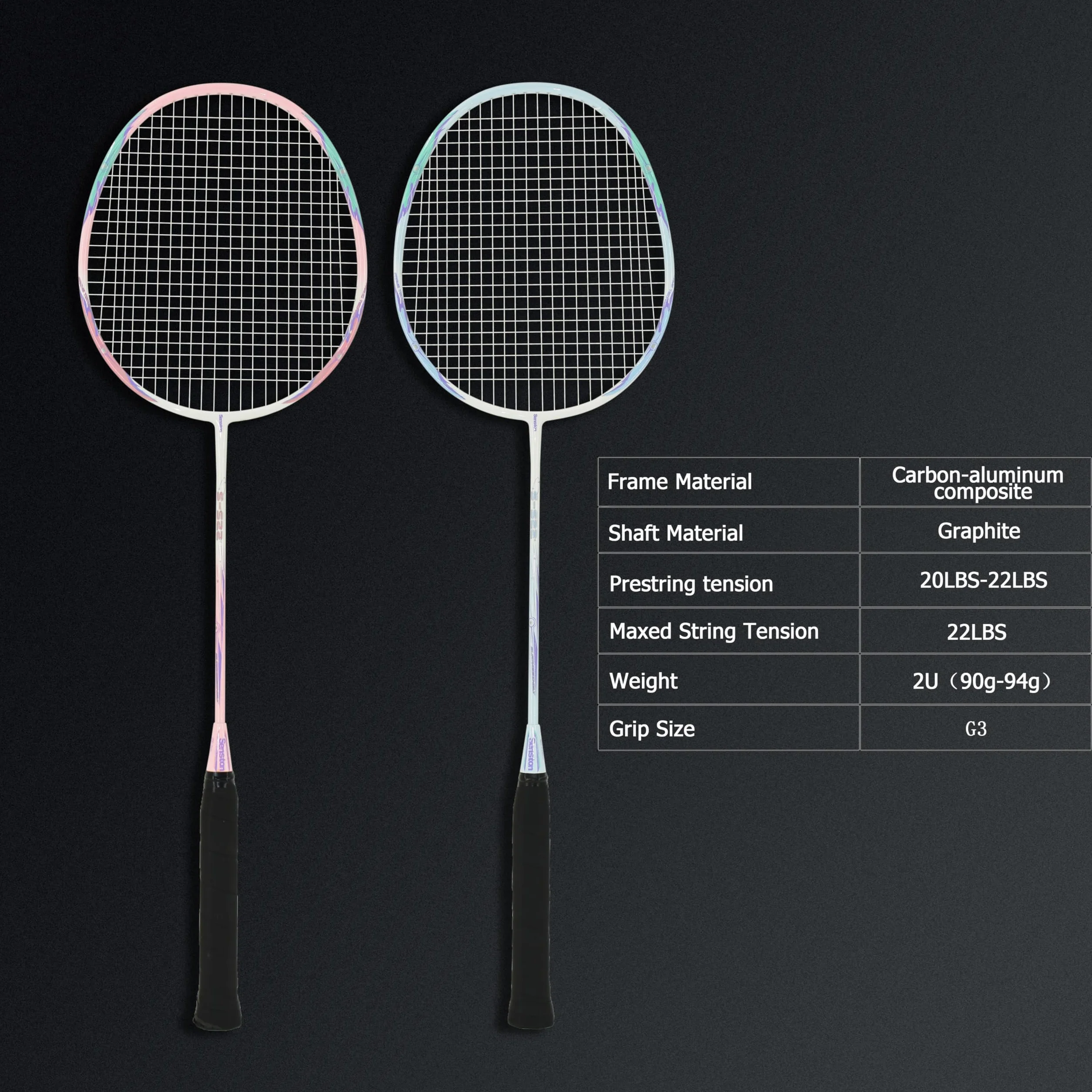 Senston Raquetas de Bádminton Adulto Unisex - 2 Raquetas con Bolsa y Volantes