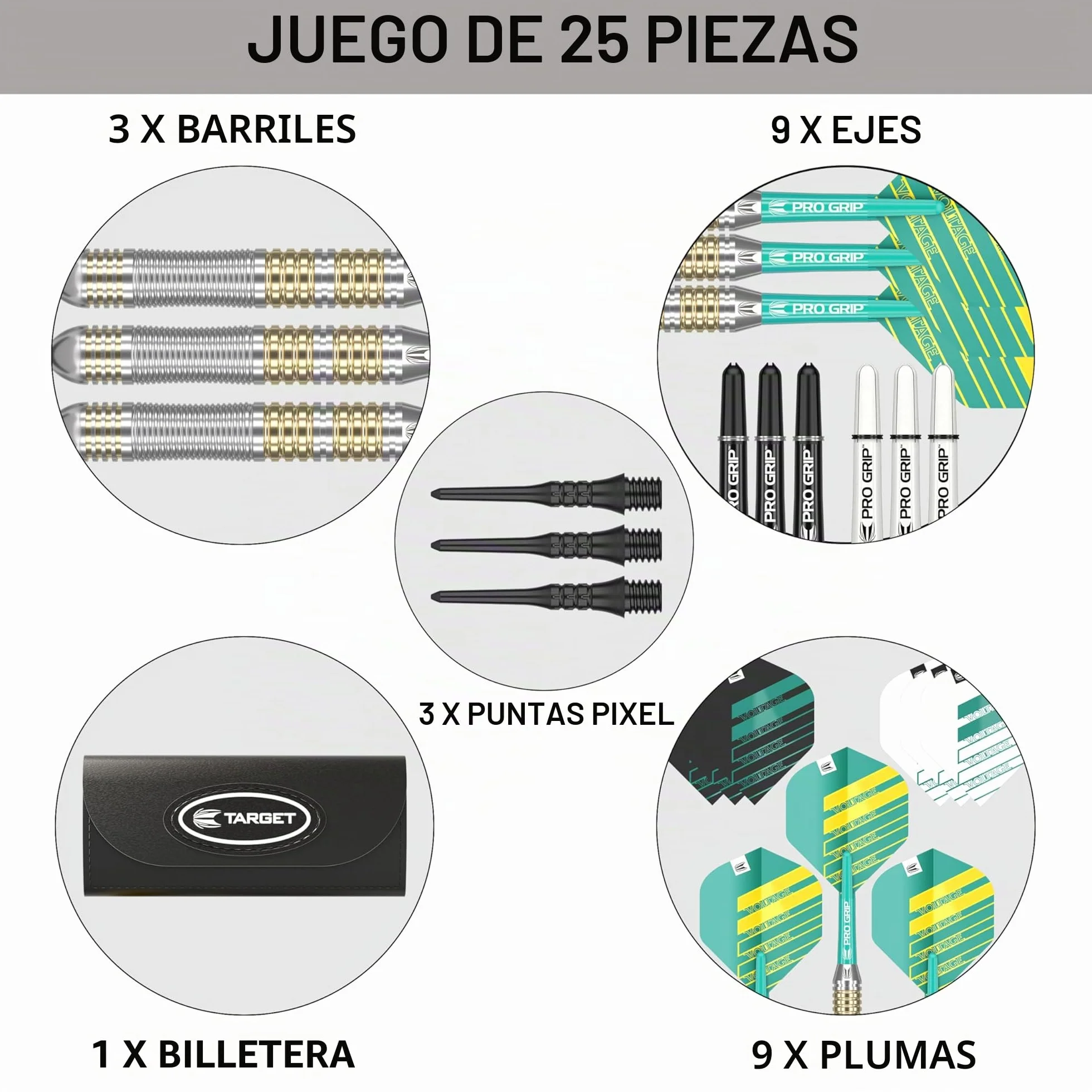 Target Darts Rob Cross 18G Juego de Dardos de Punta Blanda de Latón
