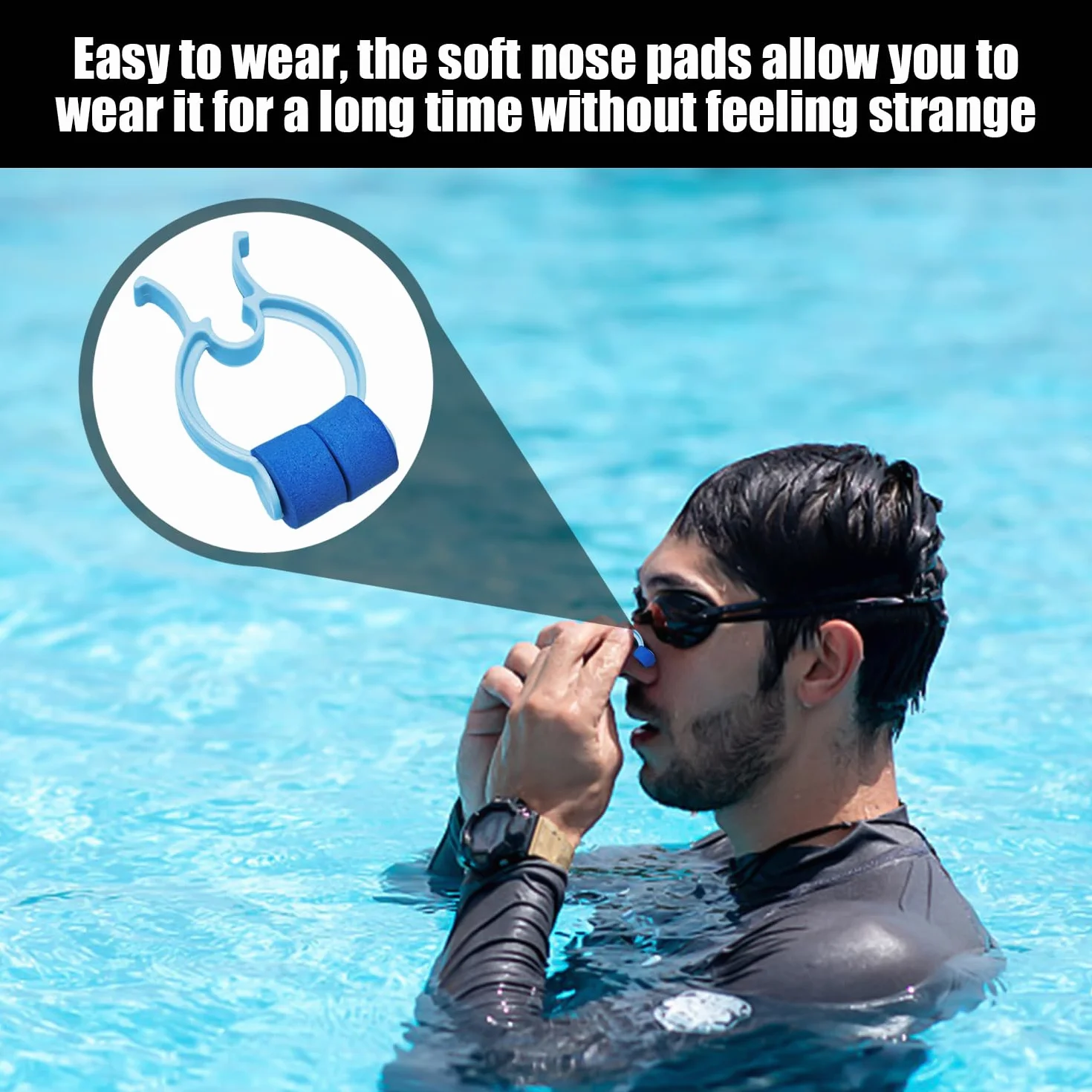 Pinzas nasales para natación y buceo libre, 10 uds, de plástico