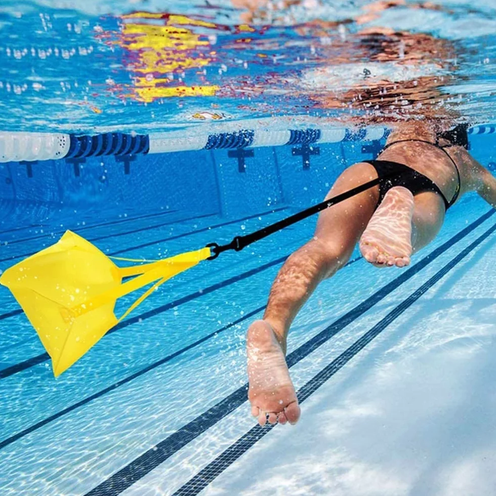 Paracaídas de natación ajustable para entrenamiento de resistencia