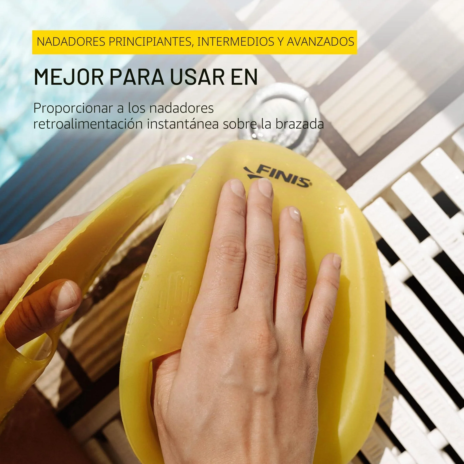 FINIS Agility Paddles Raquetas de natación flotantes para entrenamiento de velocidad