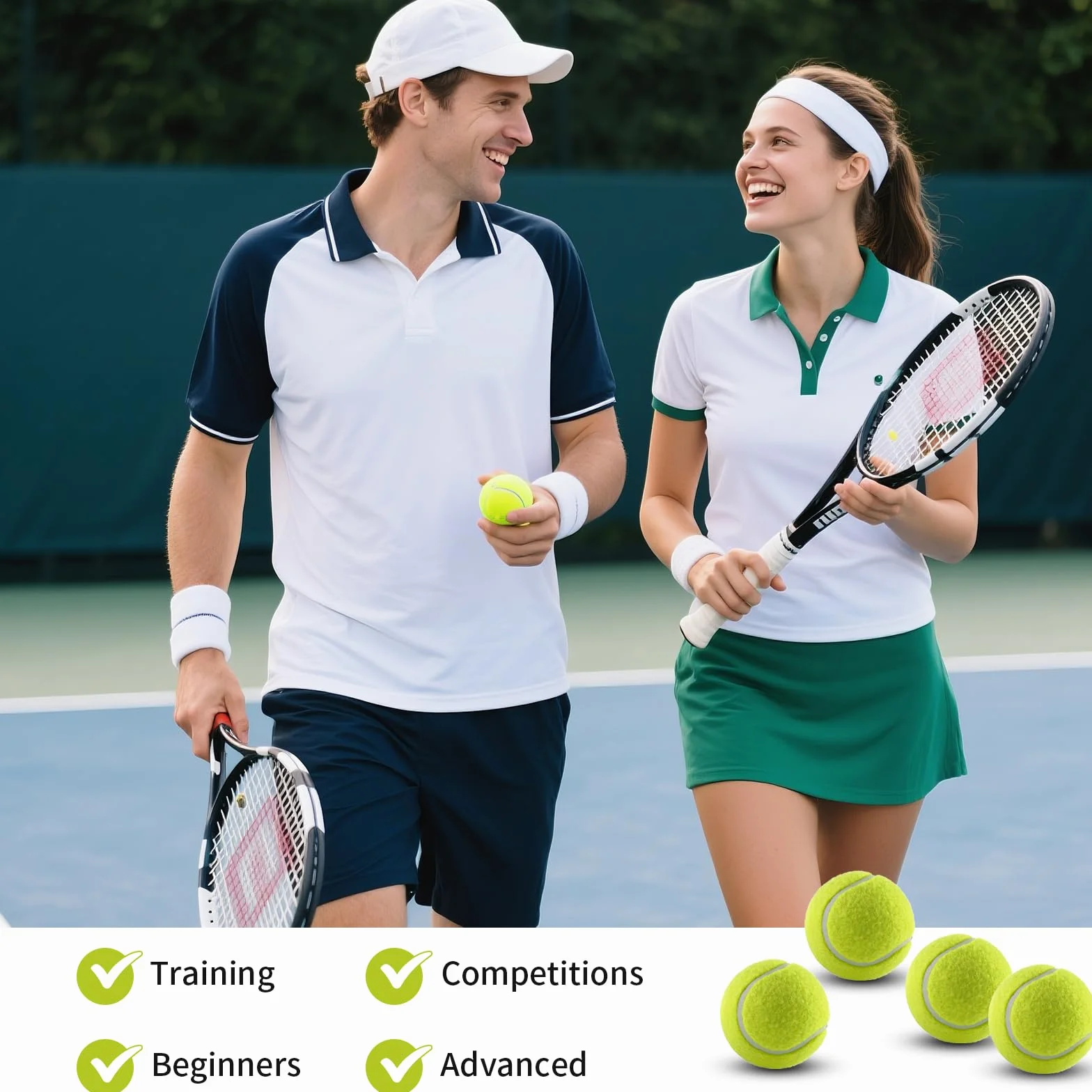 Pelotas de Tenis 12 Piezas para Práctica, Principiantes, Máquinas y Perros