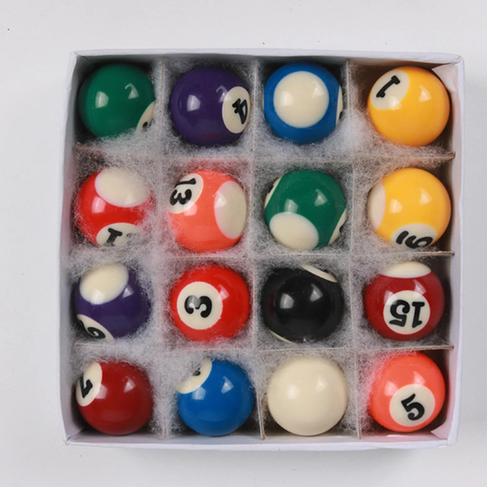 Mini Juego de Bolas de Billar 15 Bolas Numeradas 1 Bola Blanca Compacto Ligero