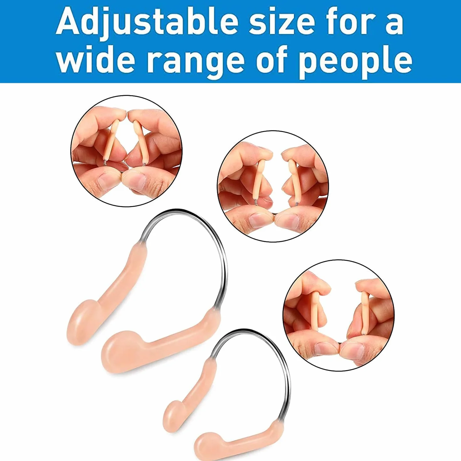 Pinza de Nariz de Natación de Silicona para Adultos, 6 PCS Tapones Nasales Impermeables
