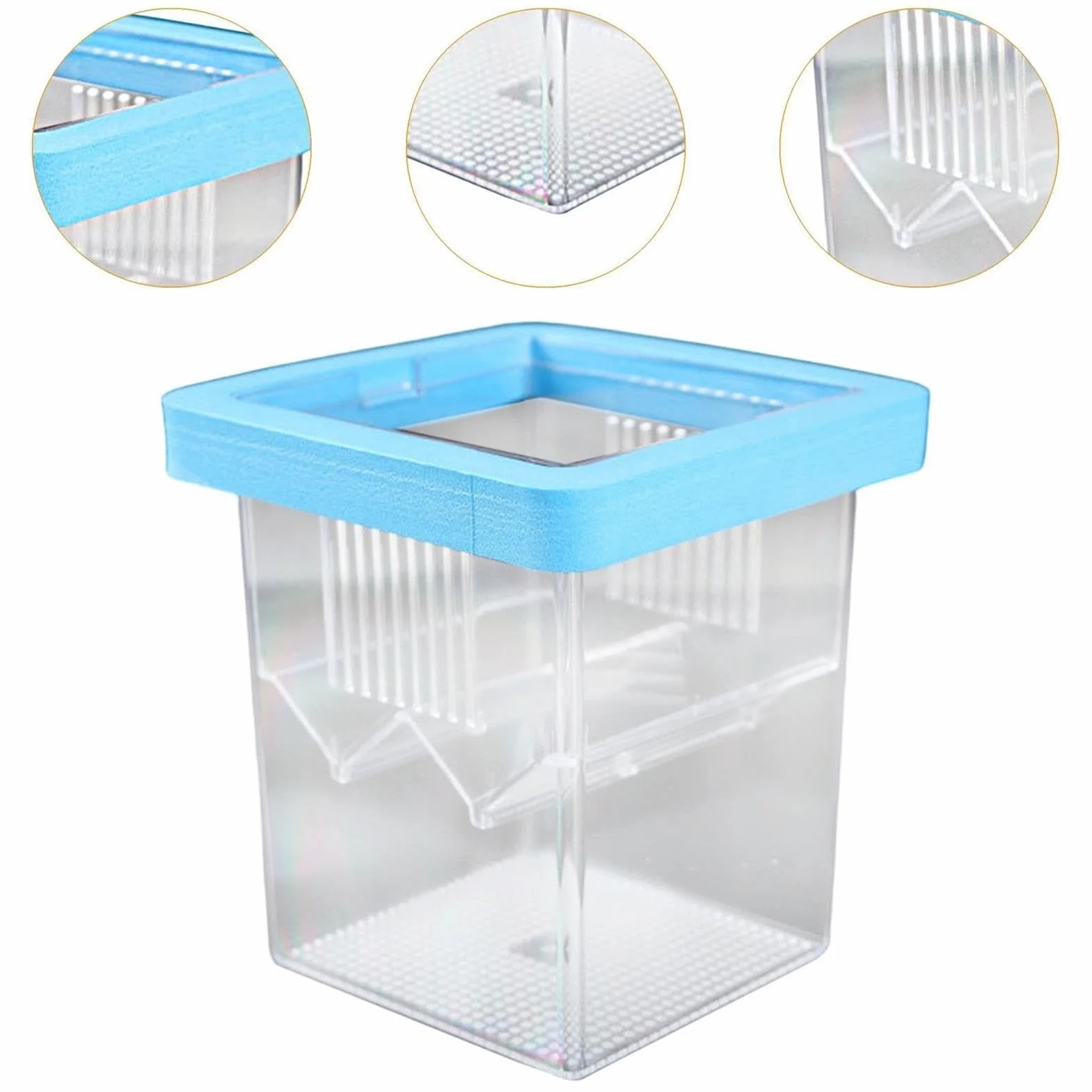 de Cría para Acuario,Incubadora Flotante pequeña acrílica para eclosión,Criadero de Peces - para Incubación Cuarentena Criadero Guppy Camarón Tortuga Agua Marina Hogar Oficina