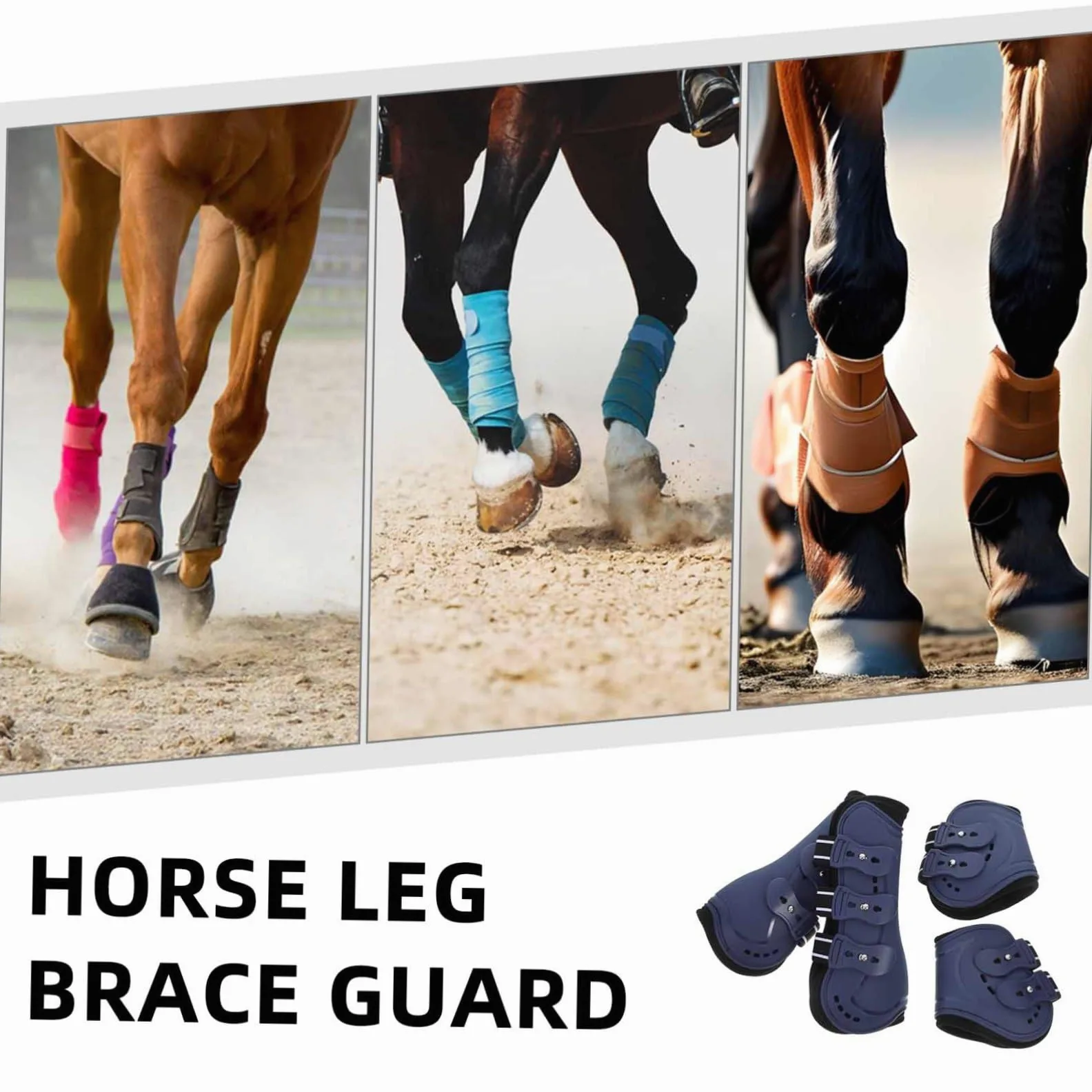 Toyvian 4piezas Botas para Tobillos De Caballo De Pies Reutilizables para Patas De Caballo Botas Ortopédicas para Tendones Entrenamiento Ecuestre