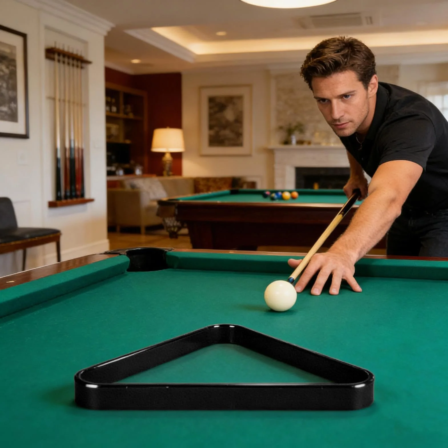 Triángulo Para Bolas de Pool Estándar - Accesorio para Mesa de Billar para Entrenamiento Partido Hogar