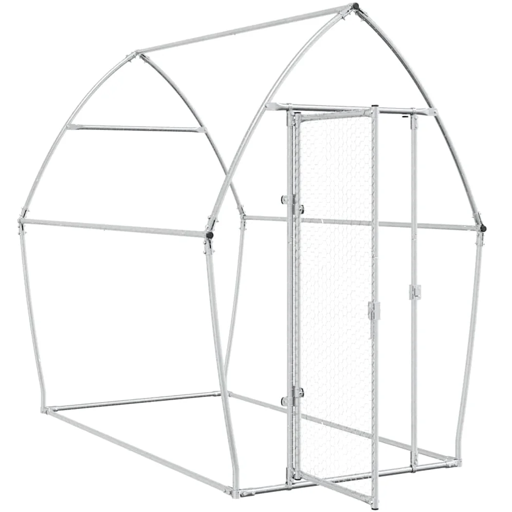 Jaula para pollos de acero galvanizado, estable gallinero exterior, gran recinto para aves de corral para gallinas, patos y animales pequeños, recinto al aire libre para el jardín, 200 x 105 x