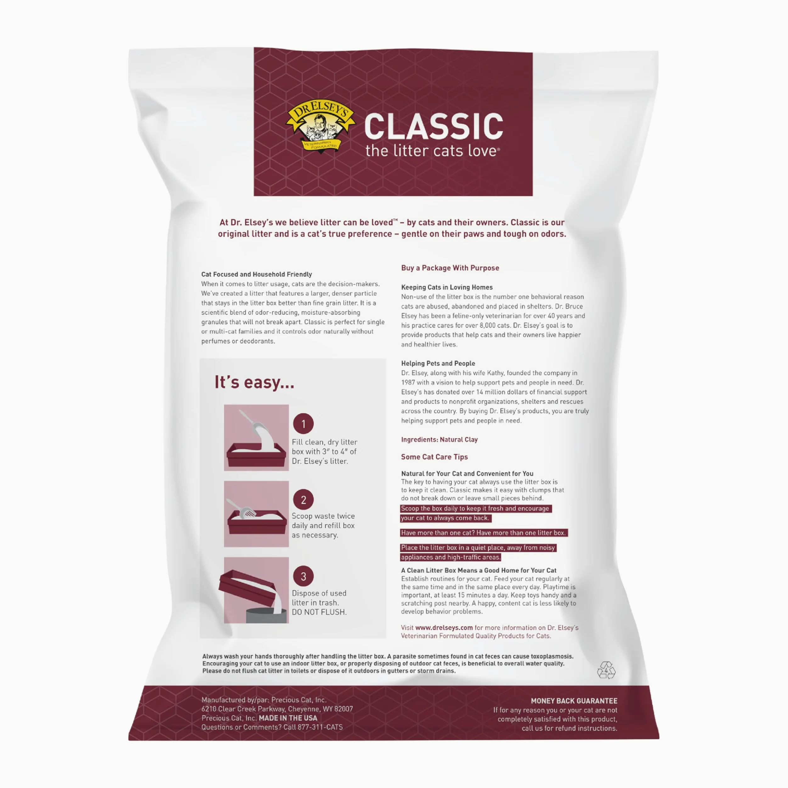 Precioso Gato Classic Premium agrupamiento Cat Litter
