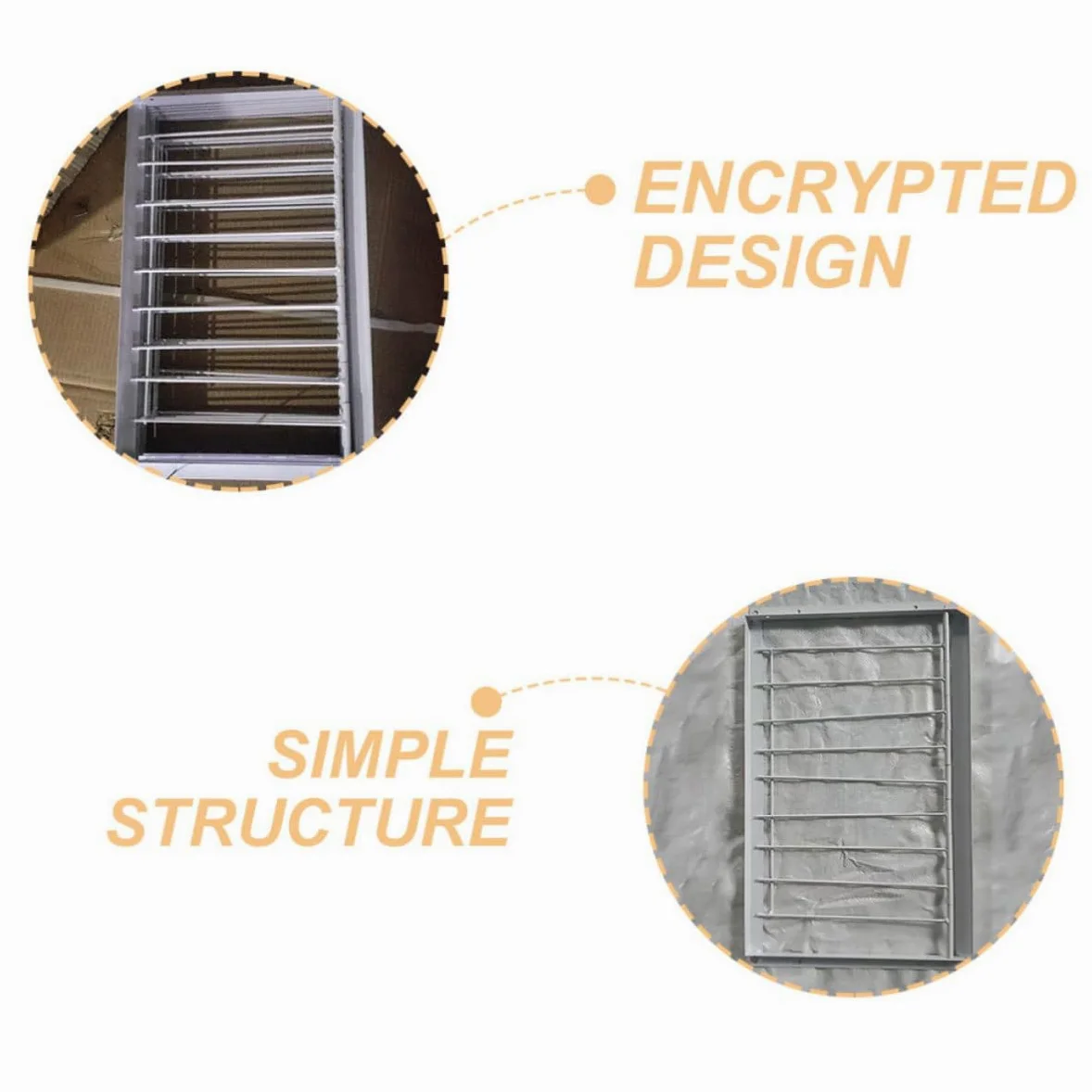 Puerta para Jaula de Pájaros de Hierro Reforzada Diseño Encriptado, Color Blanco, Paquete de 2 Piezas, Adecuado para Casetas de Aves y Suministros para Jaulas