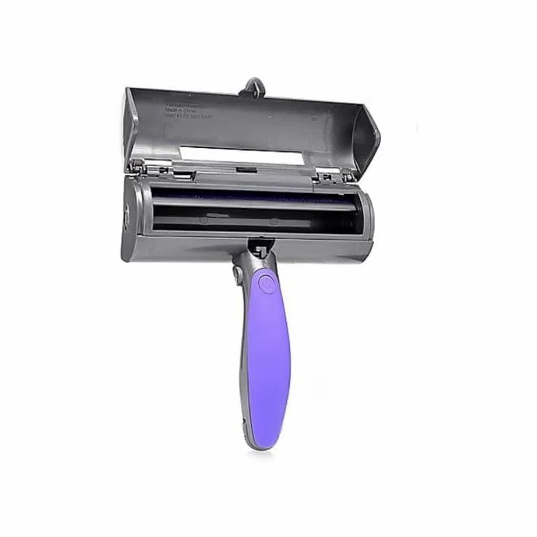 VENTEO™ – Cepillo de pelo para mascotas – Recogida de pelo de gato y perro, color morado y gris – para sofá, ropa – juego de 2